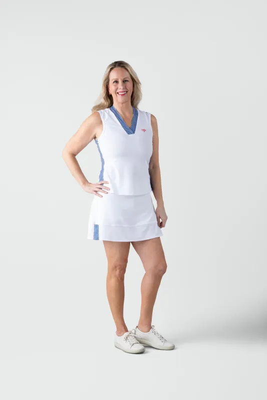 Love All Tennis Women's Tracy Top Gingham sold by Love All Tennis
