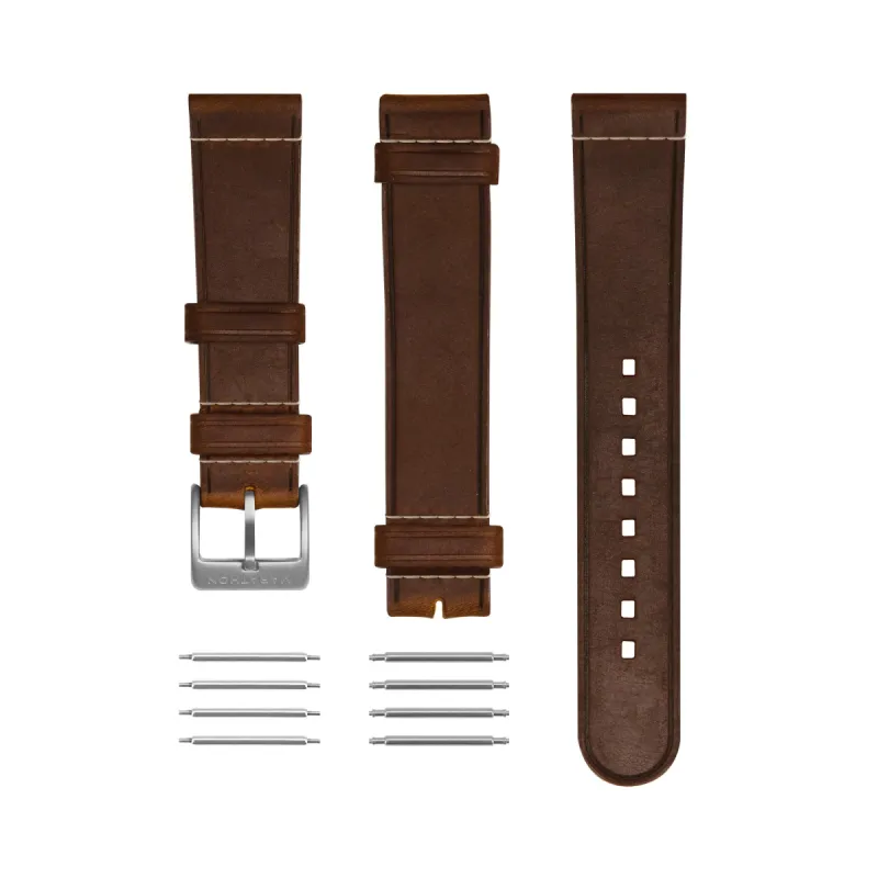 3-Piece Leather Strap Kit, Parkerized, 20mm sold by Marathon Watch