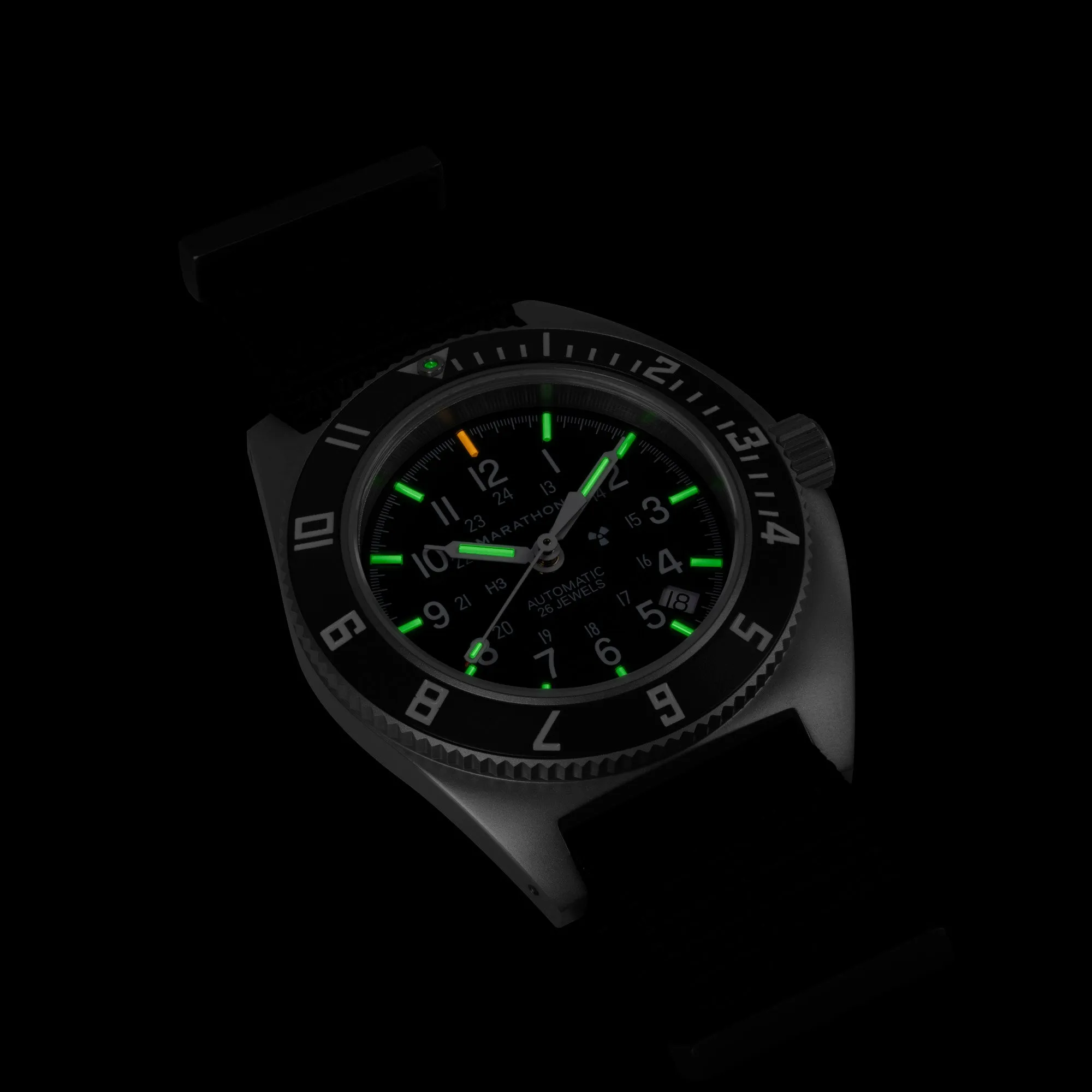 41mm Steel Navigator w/ Date Automatic (SSNAV-D AUTO) on Nylon DEFSTAN sold by Marathon Watch product image thumbnail 4