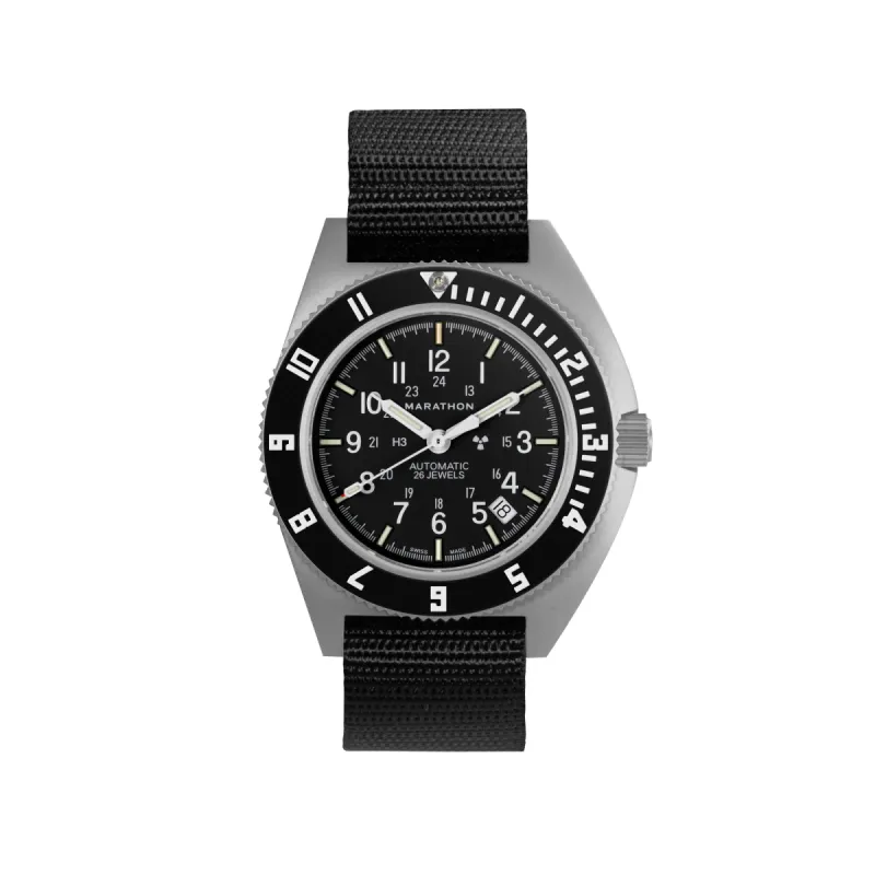 41mm Steel Navigator w/ Date Automatic (SSNAV-D AUTO) on Ballistic Nylon sold by Marathon Watch