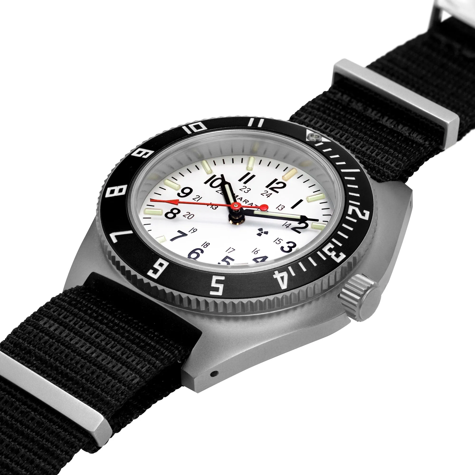 41mm Arctic Steel Navigator w/ Date (SSNAV-D) on Nylon DEFSTAN sold by Marathon Watch product image thumbnail 3