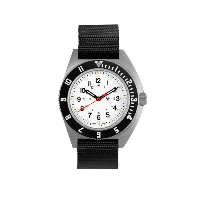 41mm Arctic Steel Navigator (SSNAV) on Ballistic Nylon sold by Marathon Watch
