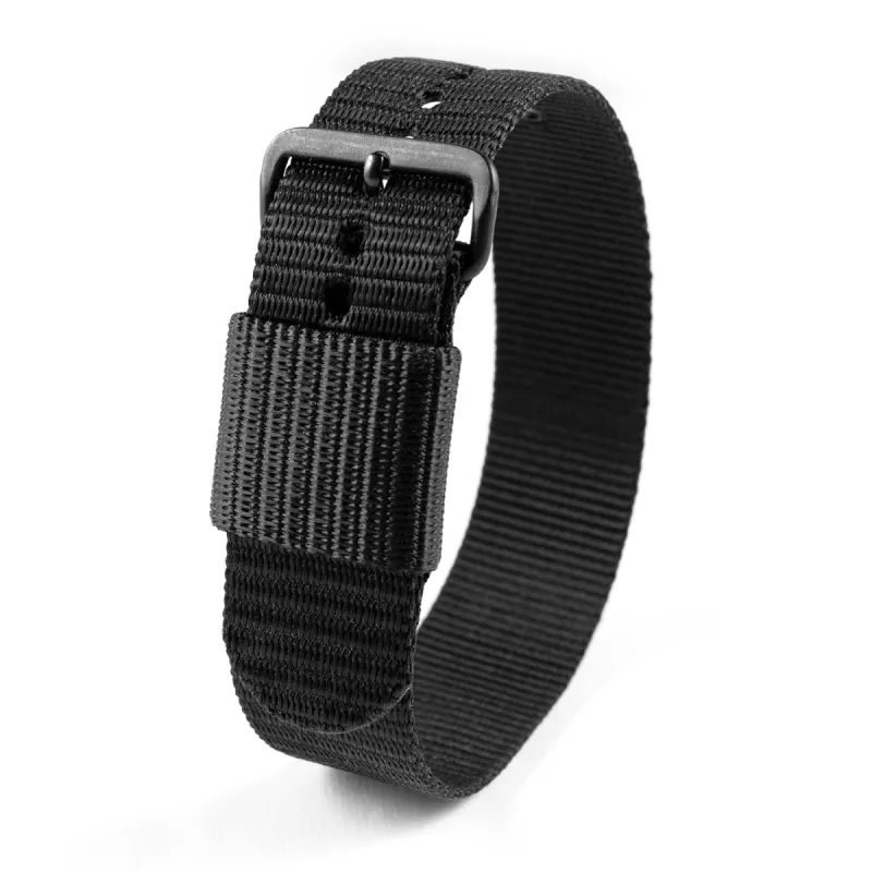 Ballistic Nylon Strap, Black, 20mm sold by Marathon Watch