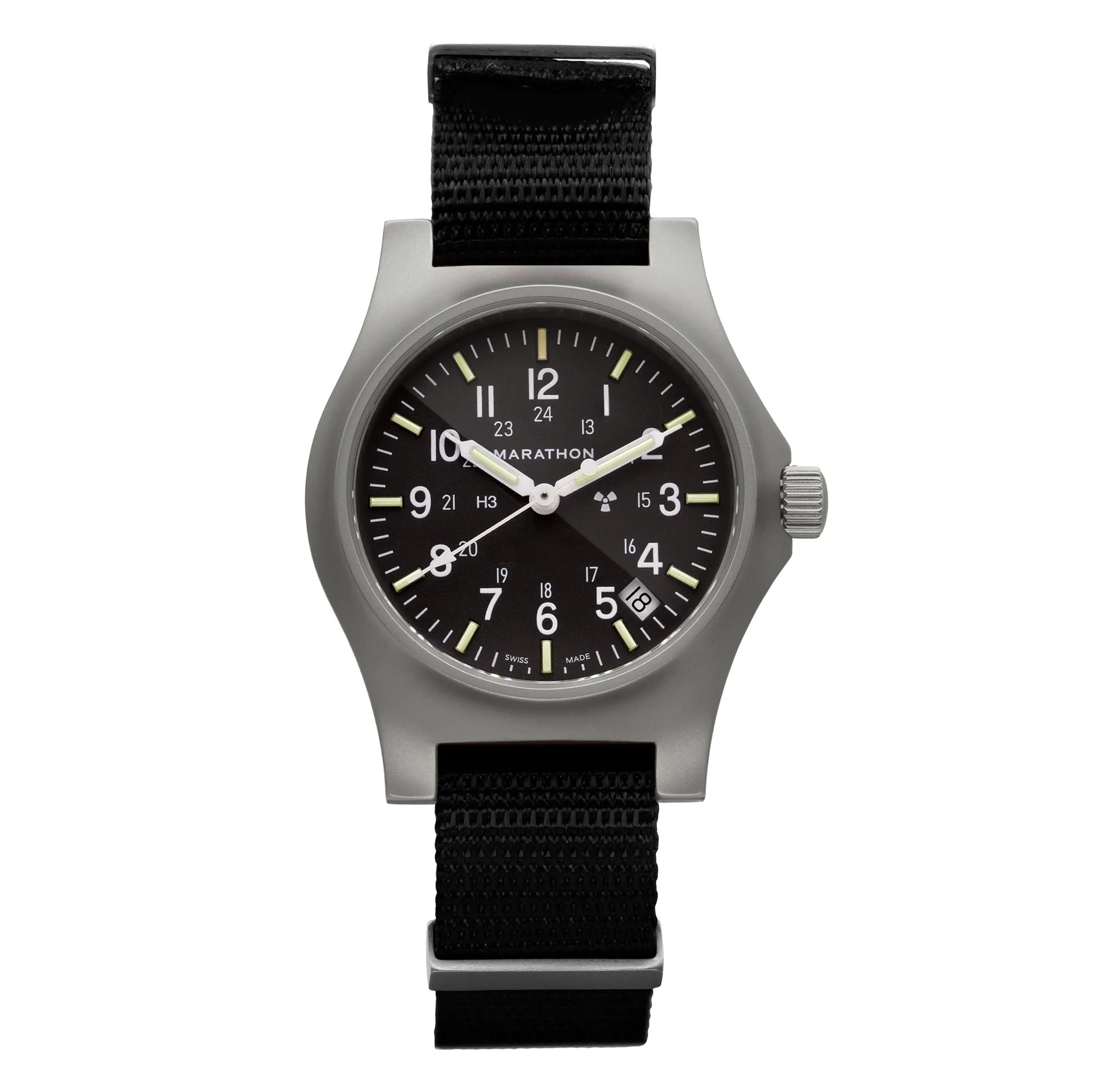 36mm Officer's Quartz w/ Date (GPQ-D) on Nylon DEFSTAN sold by Marathon Watch
