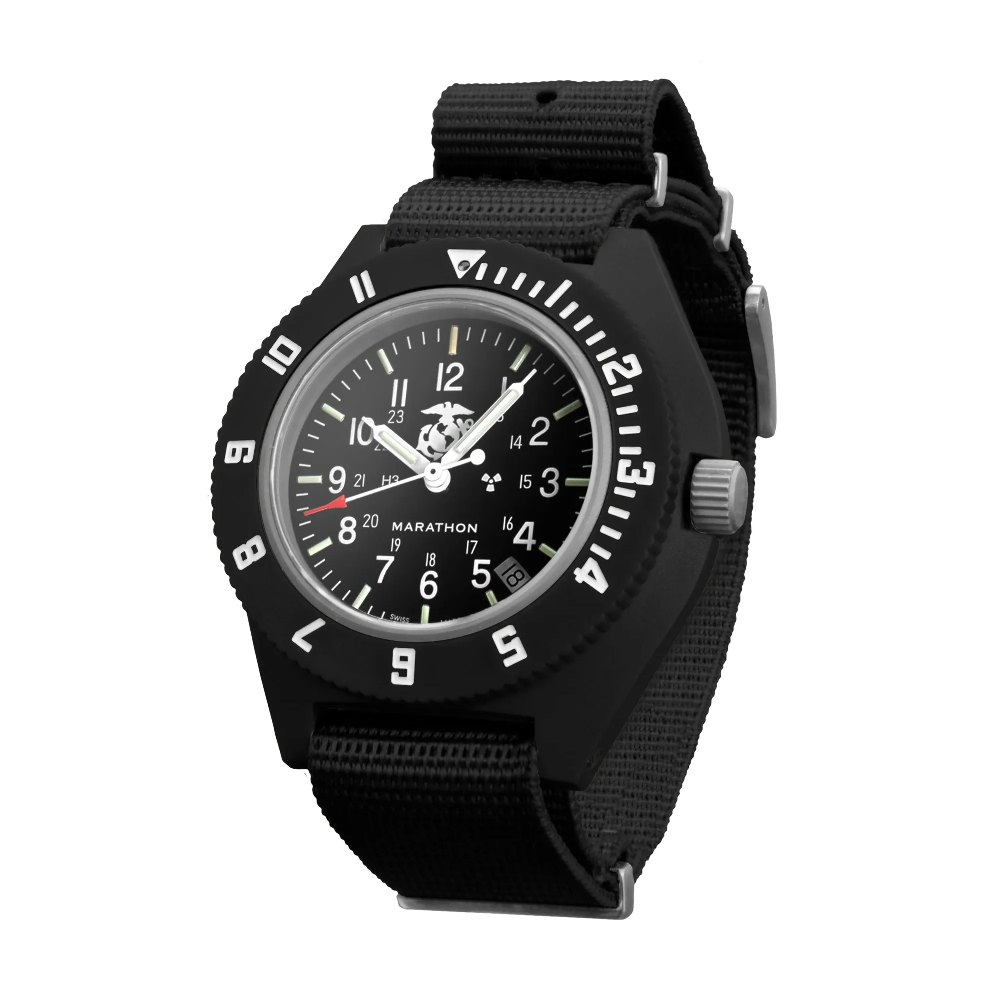 41mm Official USMC Black Pilot's Navigator with Date (Quartz) sold by Marathon Watch product image thumbnail 3