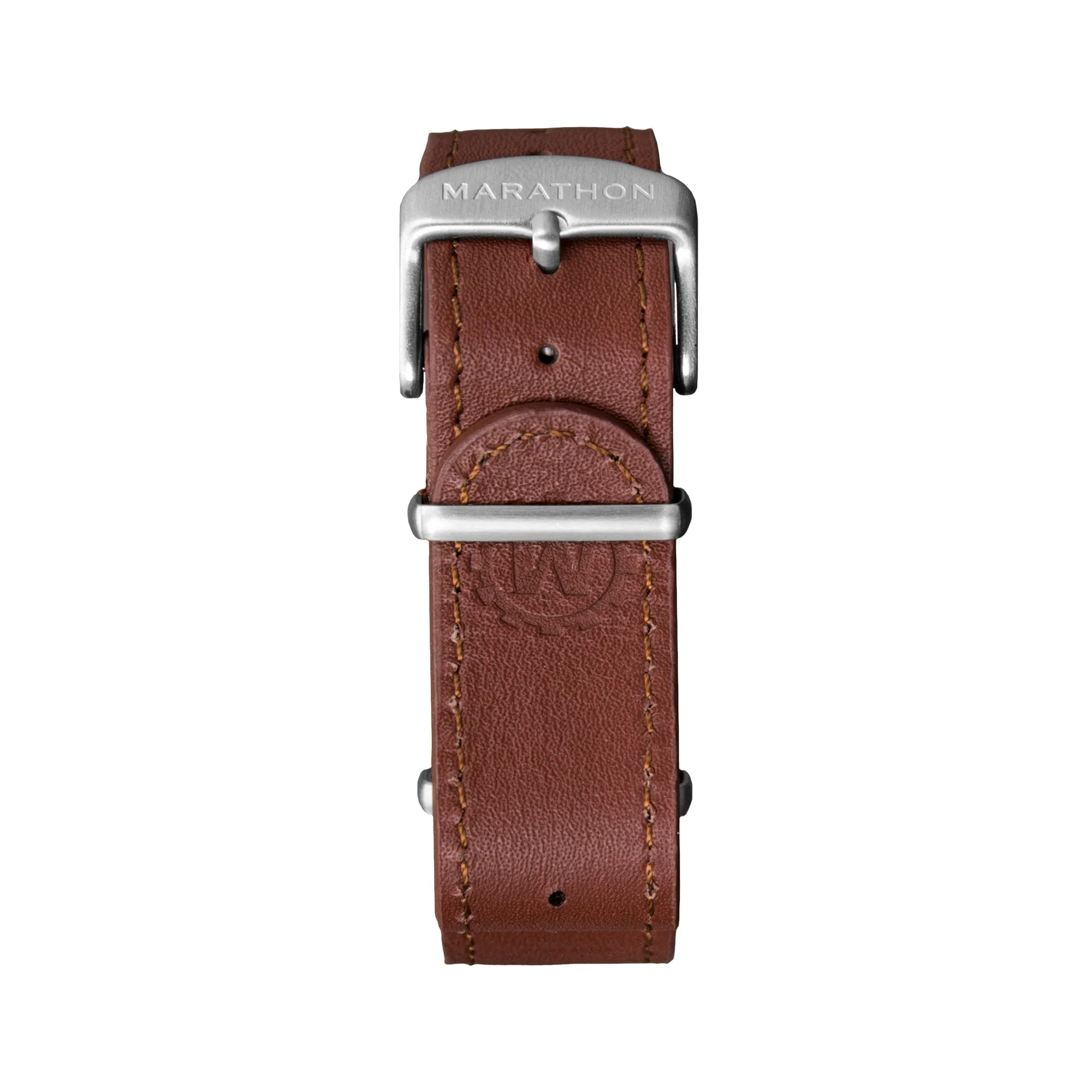 Leather DEFSTAN Strap, Dark Tan, 22mm sold by Marathon Watch product image thumbnail 5