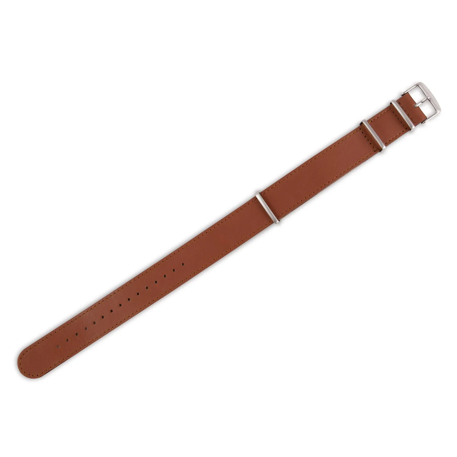 Leather DEFSTAN Strap, Dark Tan, 22mm sold by Marathon Watch product image thumbnail 4