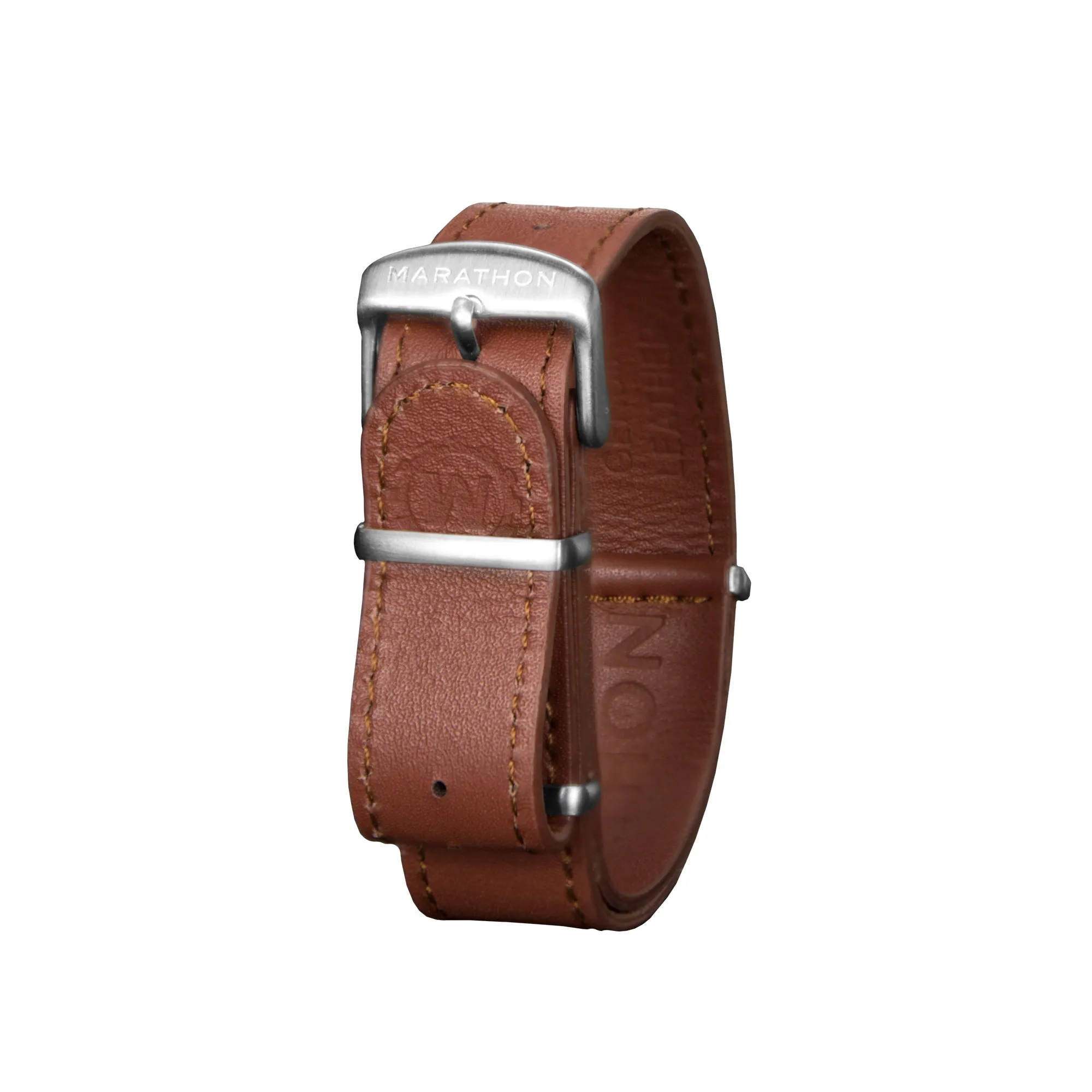 Leather DEFSTAN Strap, Dark Tan, 22mm sold by Marathon Watch