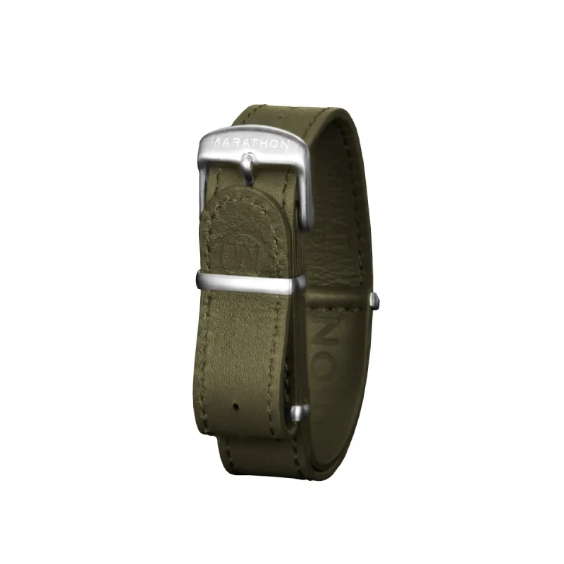 Leather DEFSTAN Strap, Olive Green, 16mm sold by Marathon Watch