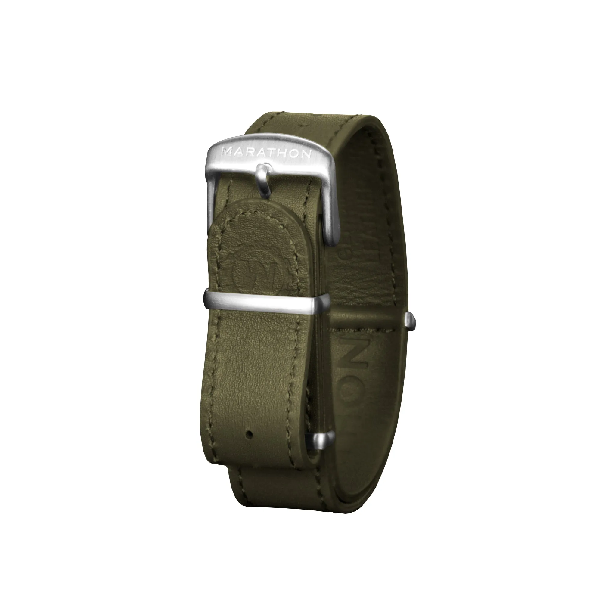 Leather DEFSTAN Strap, Olive Green, 20mm sold by Marathon Watch