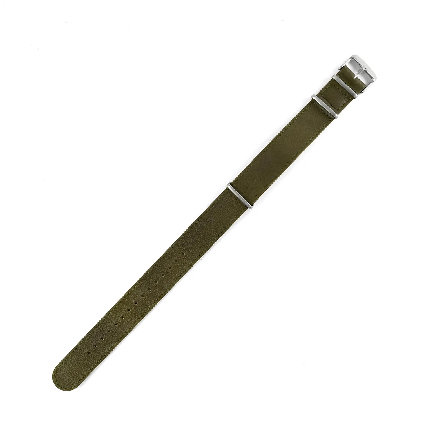 Leather DEFSTAN Strap, Olive Green, 20mm sold by Marathon Watch product image thumbnail 4