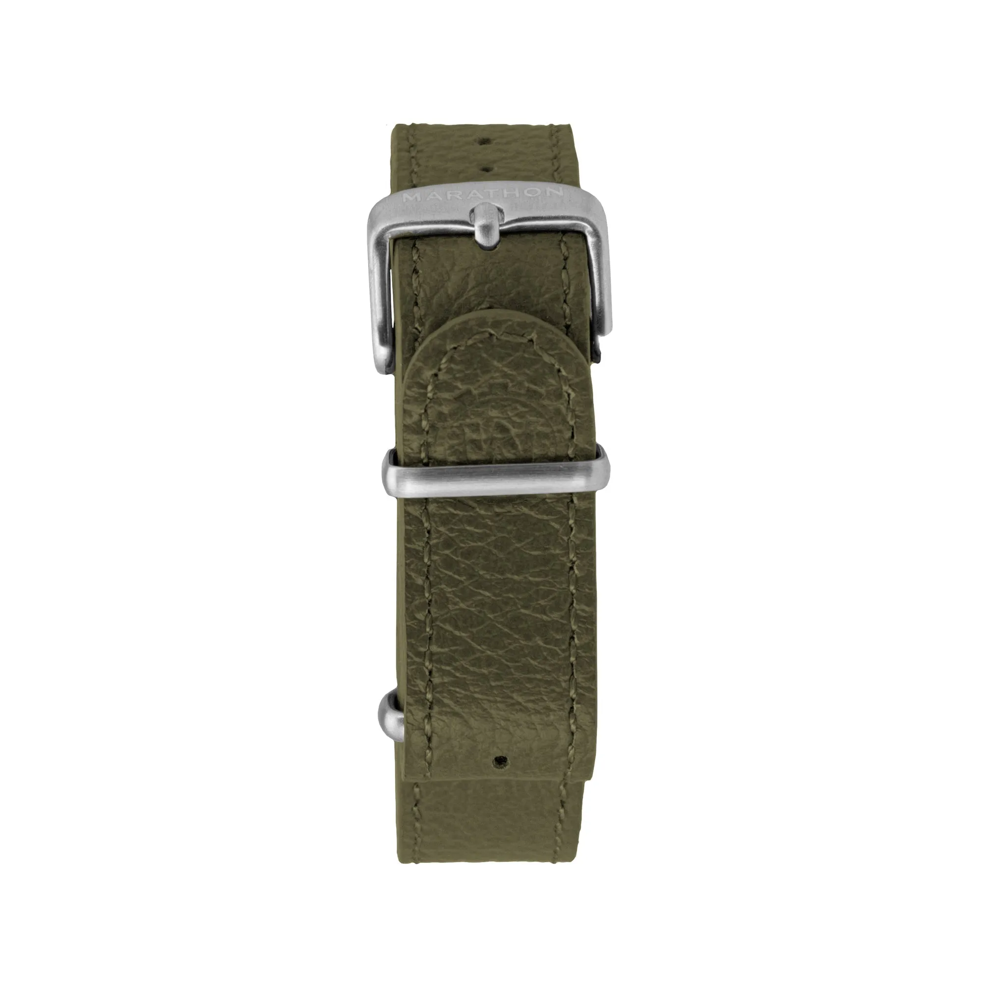 Leather DEFSTAN Strap, Olive Green, 20mm sold by Marathon Watch product image thumbnail 5