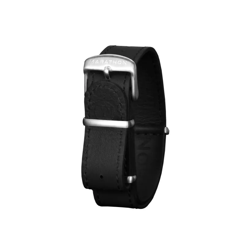 Leather DEFSTAN Strap, Black, 20mm sold by Marathon Watch