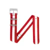 Seat-Belt Weave Nylon DEFSTAN Strap, Red & White, 20mm sold by Marathon Watch