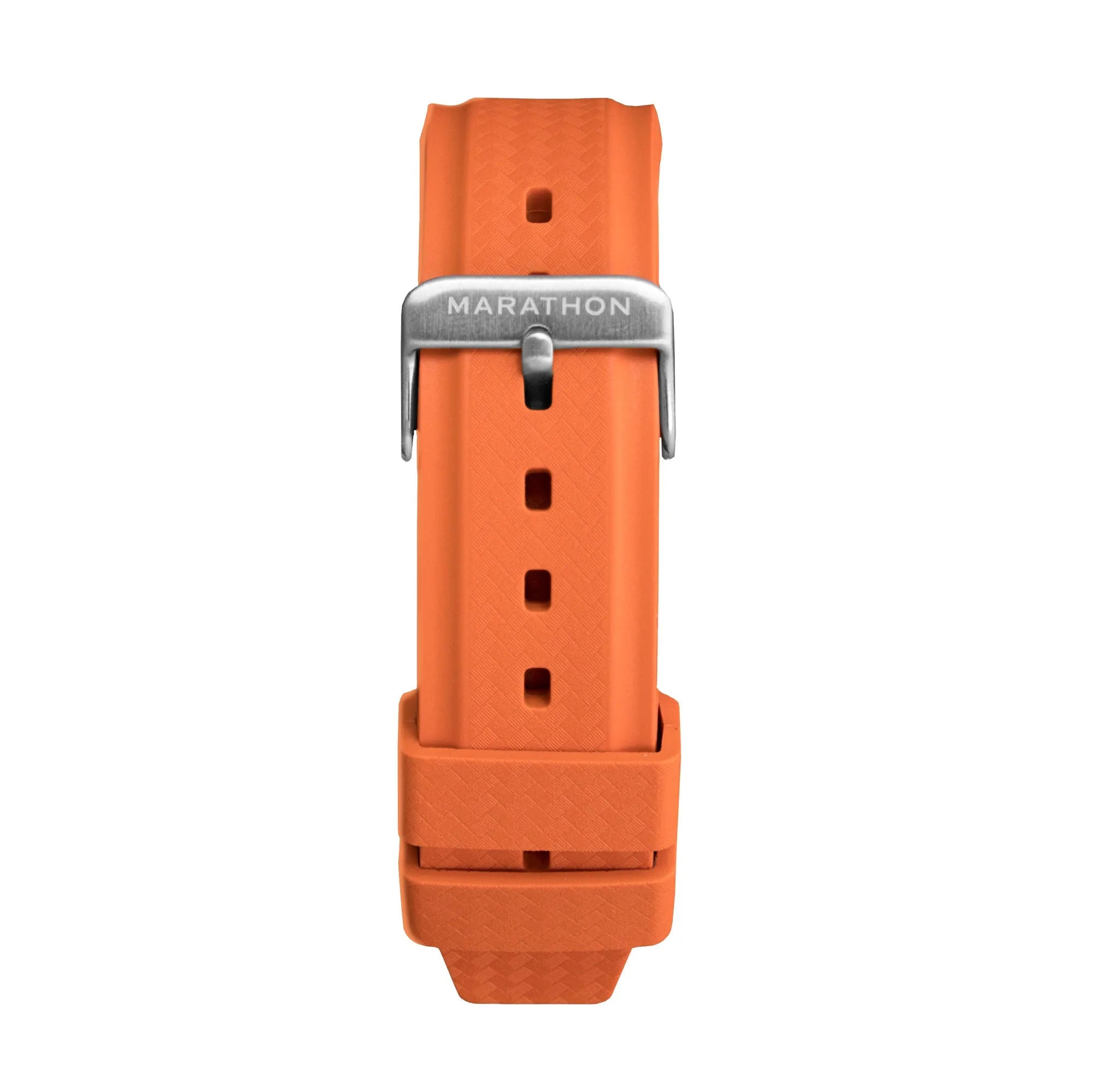 Textured Rubber Strap, Orange, 22mm sold by Marathon Watch product image thumbnail 3