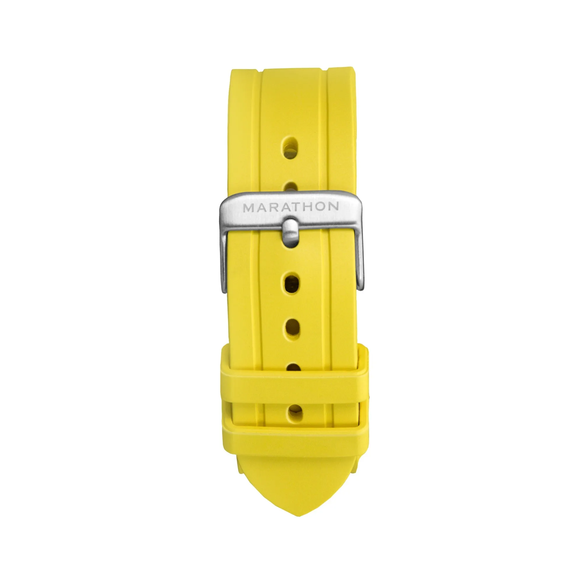 Two-Piece Rubber Dive Strap, Yellow, 22mm sold by Marathon Watch product image thumbnail 3