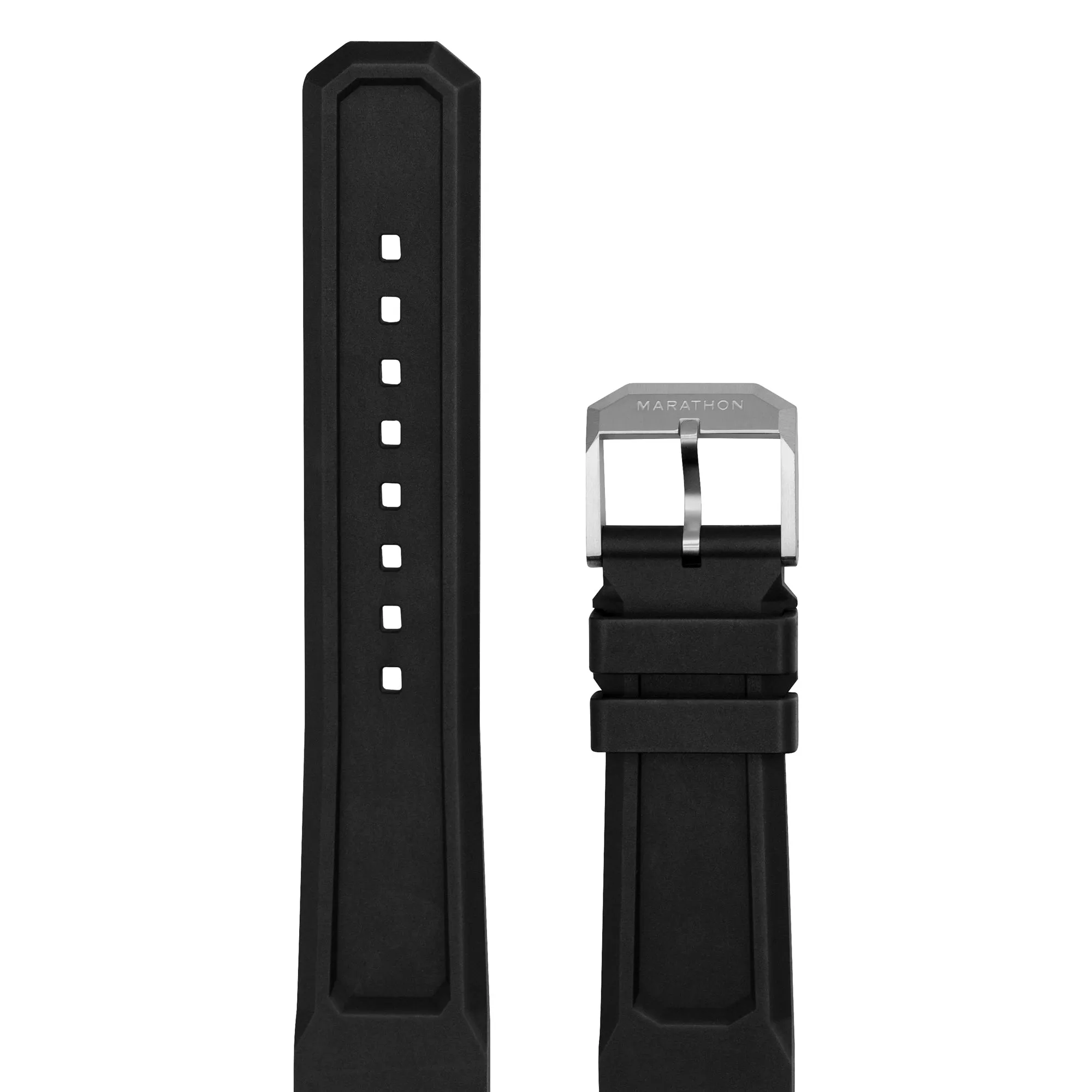3-Piece Rubber Strap Kit, Black, 22mm sold by Marathon Watch product image thumbnail 4
