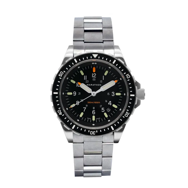 46mm Jumbo Diver's Quartz (JSAR) with Stainless Steel Bracelet sold by Marathon Watch