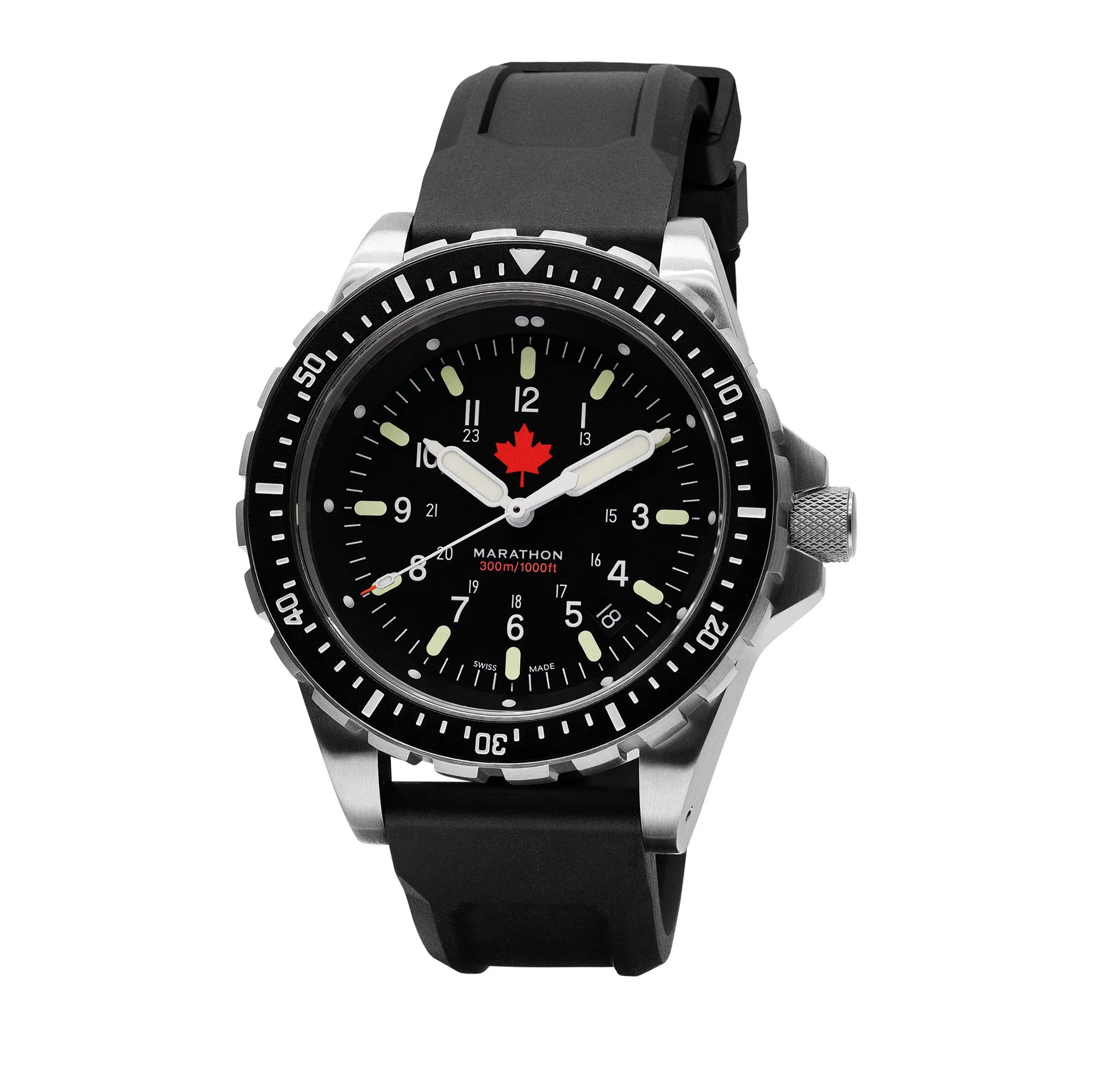 46mm Red Maple Jumbo Diver's Quartz (JSAR) sold by Marathon Watch product image thumbnail 4