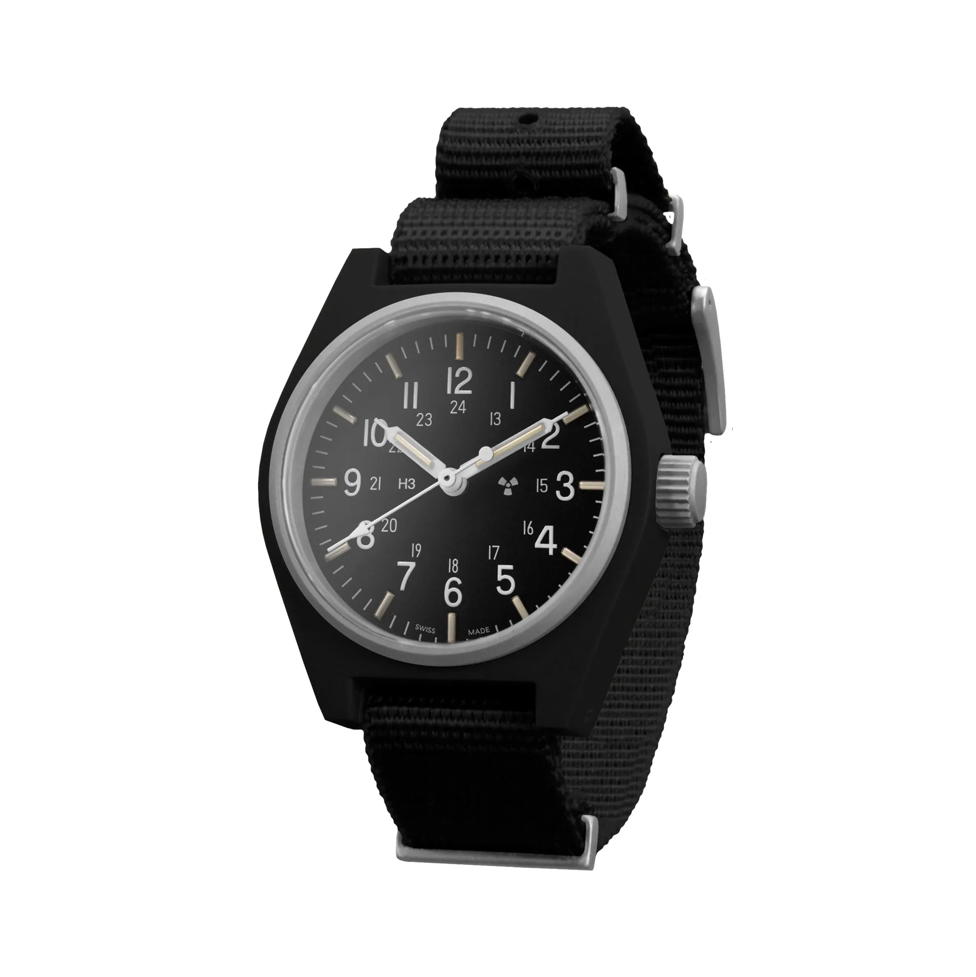34mm Black General Purpose Quartz (GPQ) sold by Marathon Watch product image thumbnail 3