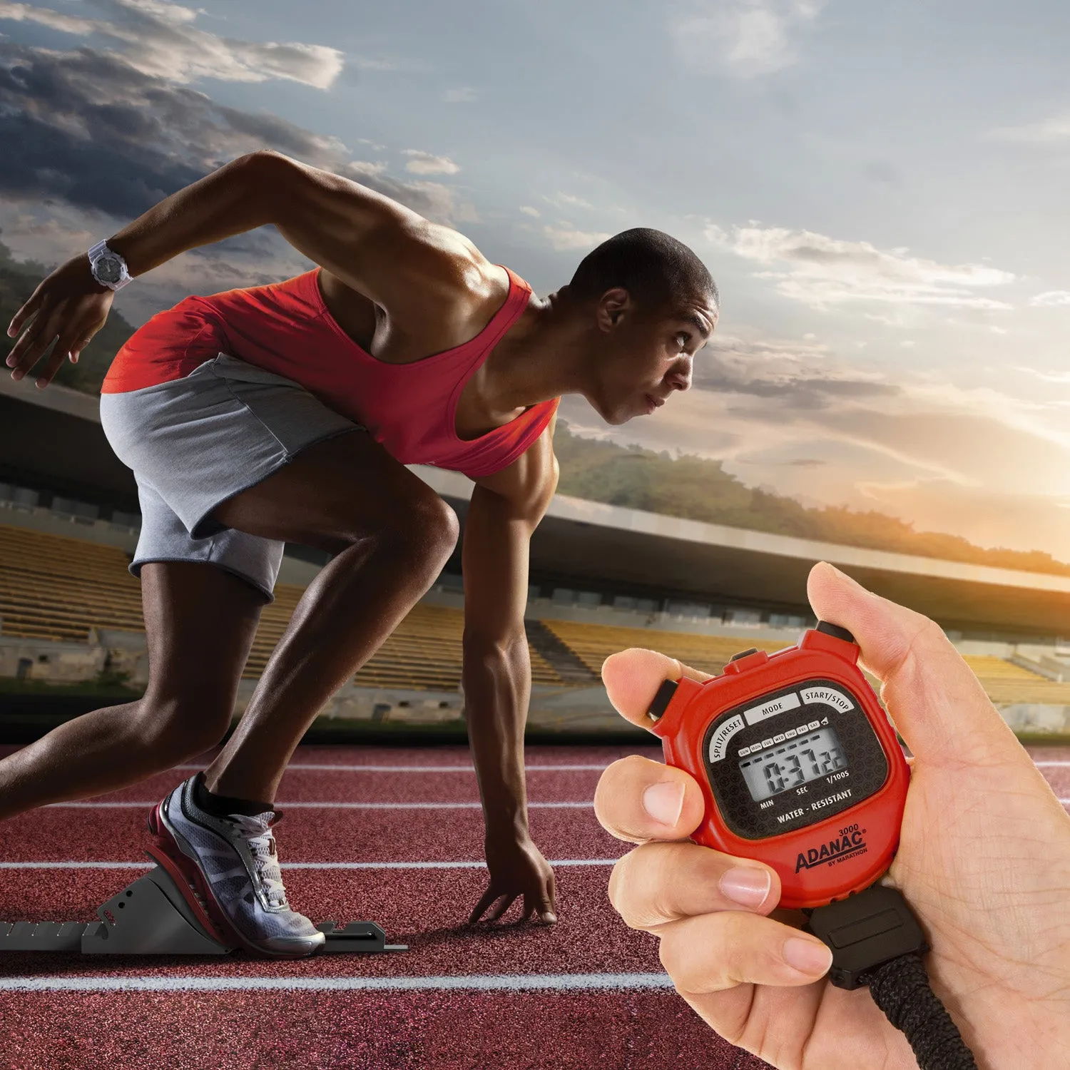 ADANAC 3000 Digital Stopwatch Timer sold by Marathon Watch product image thumbnail 2