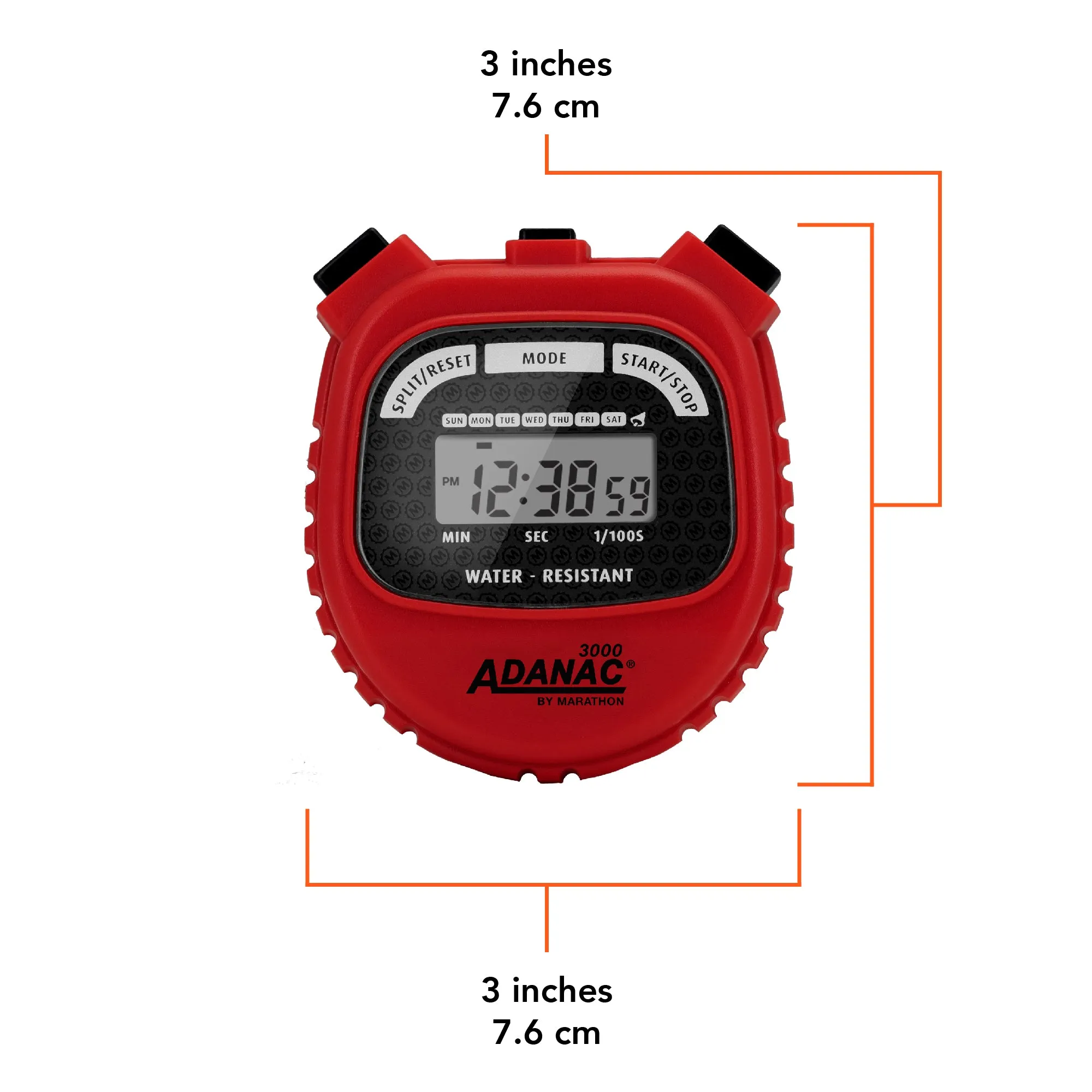 ADANAC 3000 Digital Stopwatch Timer sold by Marathon Watch product image thumbnail 4