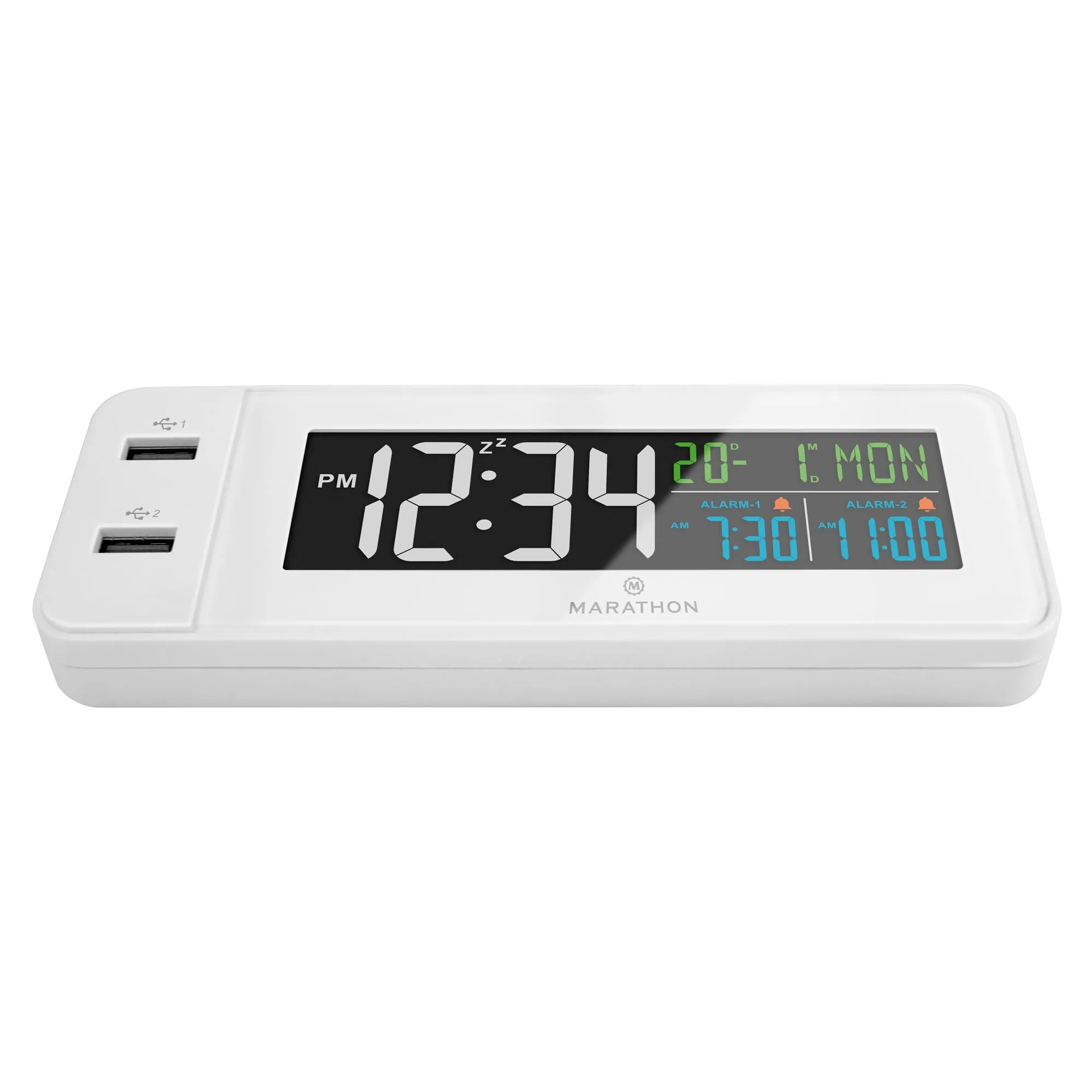Hotel Collection - Fast Charging Dual USB-C Alarm Clock sold by Marathon Watch