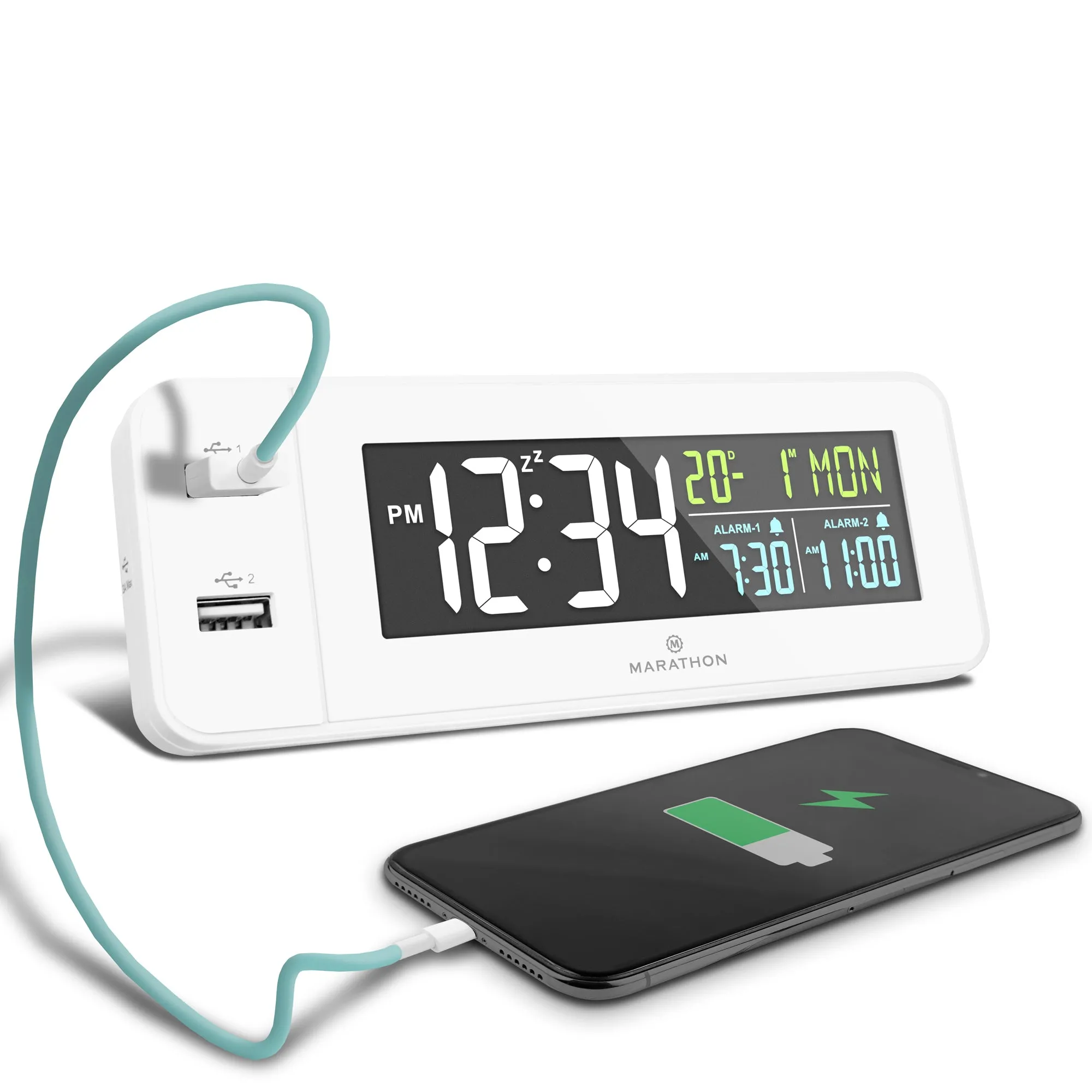 Hotel Collection - Fast Charging Dual USB-C Alarm Clock sold by Marathon Watch product image thumbnail 4