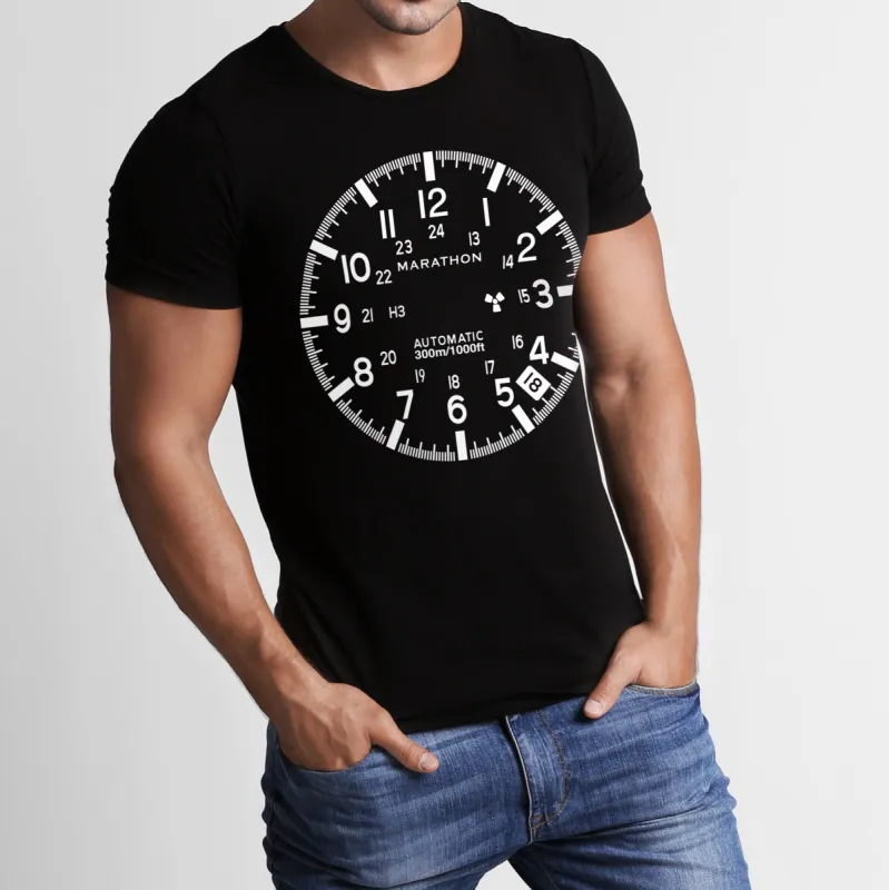 Slim Fit Midnight Black Marathon Watch GSAR T-Shirt sold by Marathon Watch