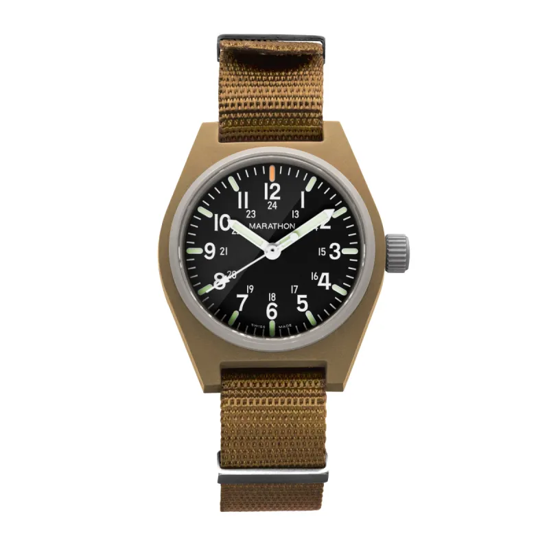 34mm Desert Tan General Purpose Quartz with MaraGlo (GPQ) sold by Marathon Watch