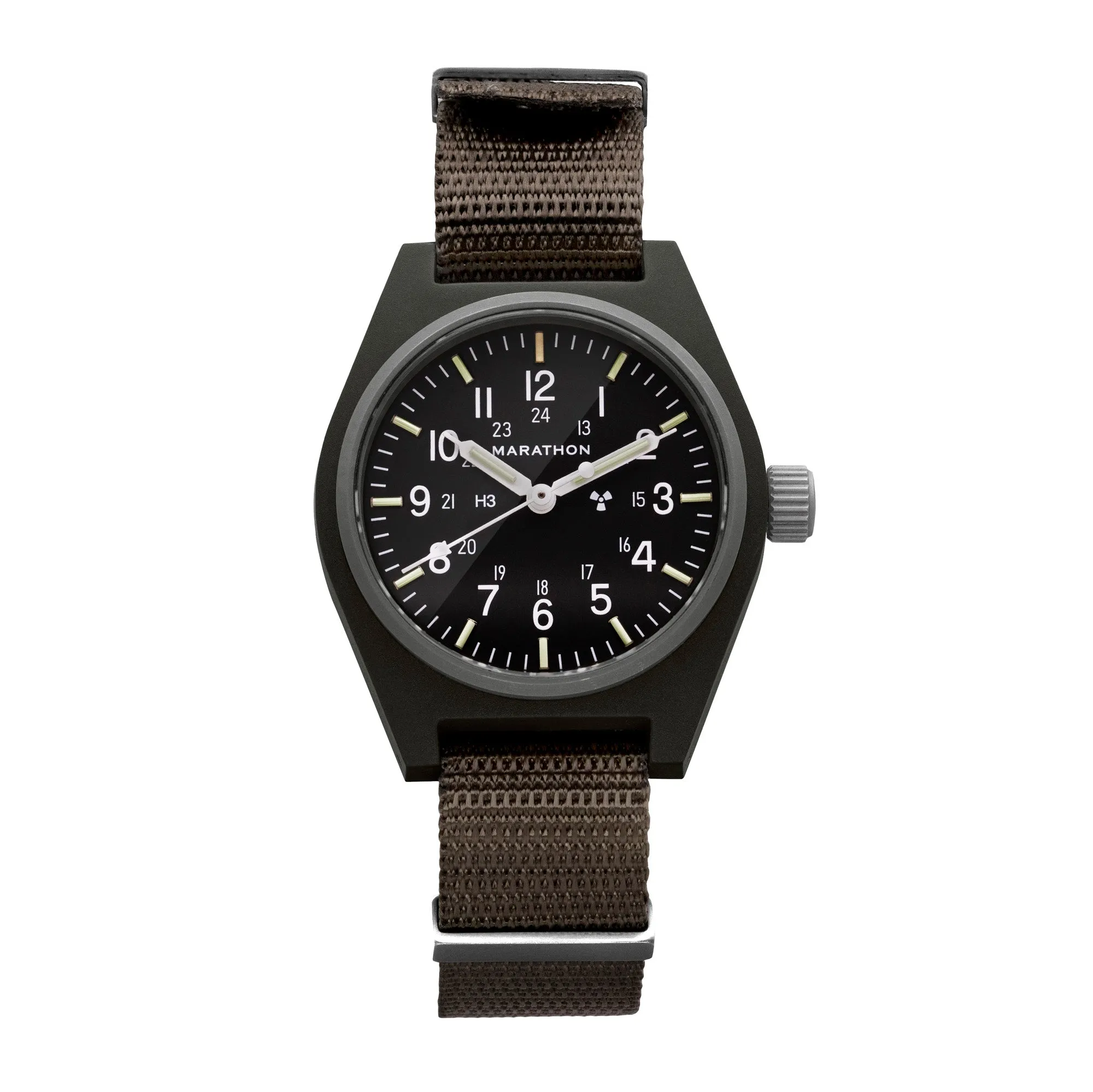 34mm Sage Green General Purpose Mechanical (GPM) sold by Marathon Watch