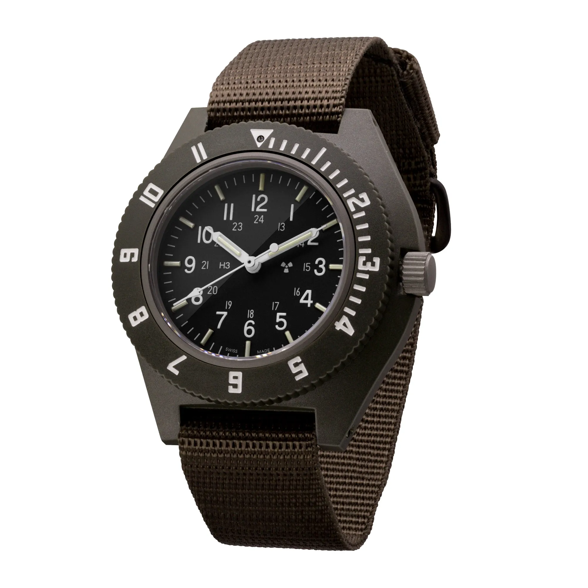 41mm Sage Green Pilot's Navigator (Quartz) sold by Marathon Watch product image thumbnail 4
