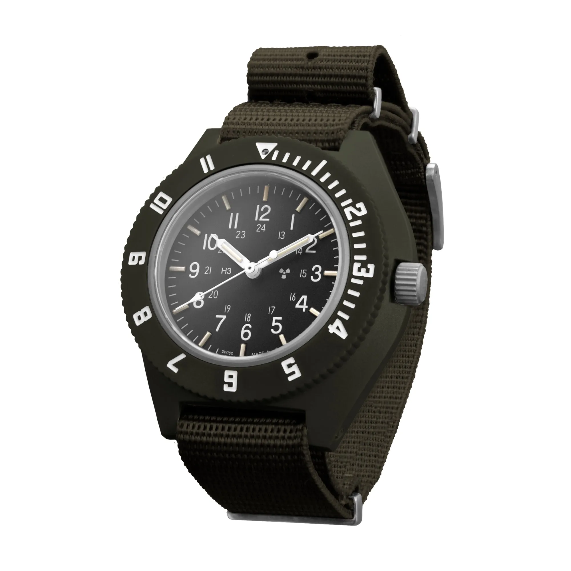 41mm Sage Green Pilot's Navigator (Quartz) sold by Marathon Watch product image thumbnail 3
