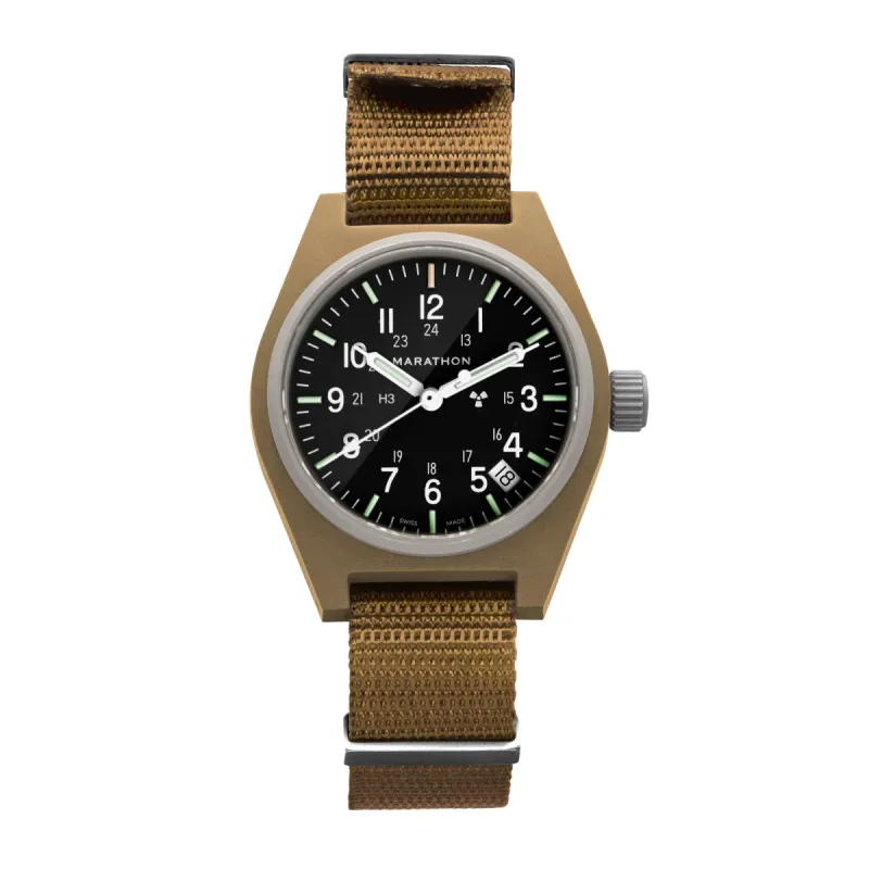 34mm Desert Tan General Purpose Quartz with Date (GPQ-D) sold by Marathon Watch