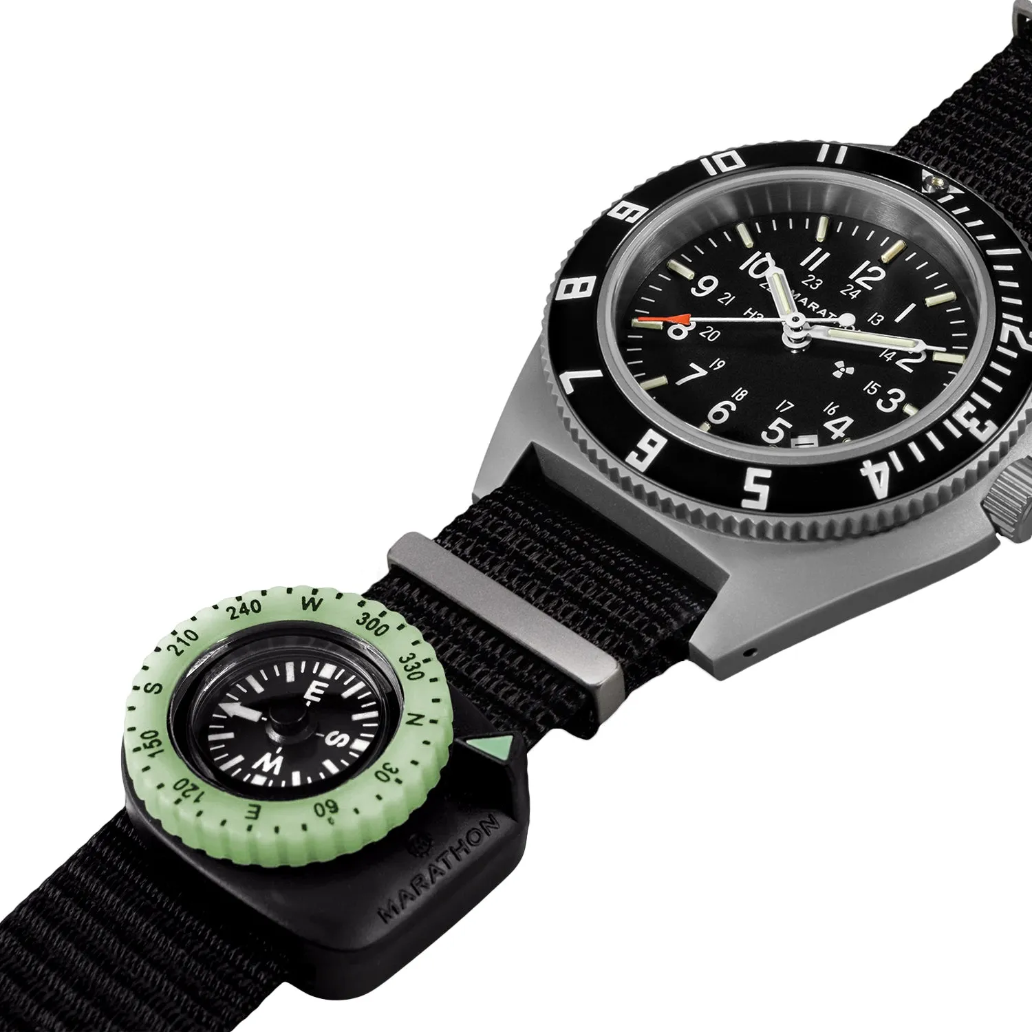 Glow-in-the-Dark Clip Compass sold by Marathon Watch