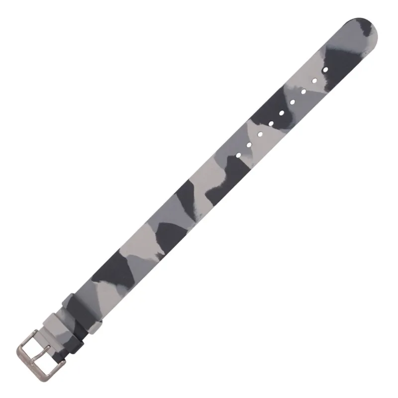 Single-Piece Rubber Strap, Grey Camo, 20mm made by Marathon Watch