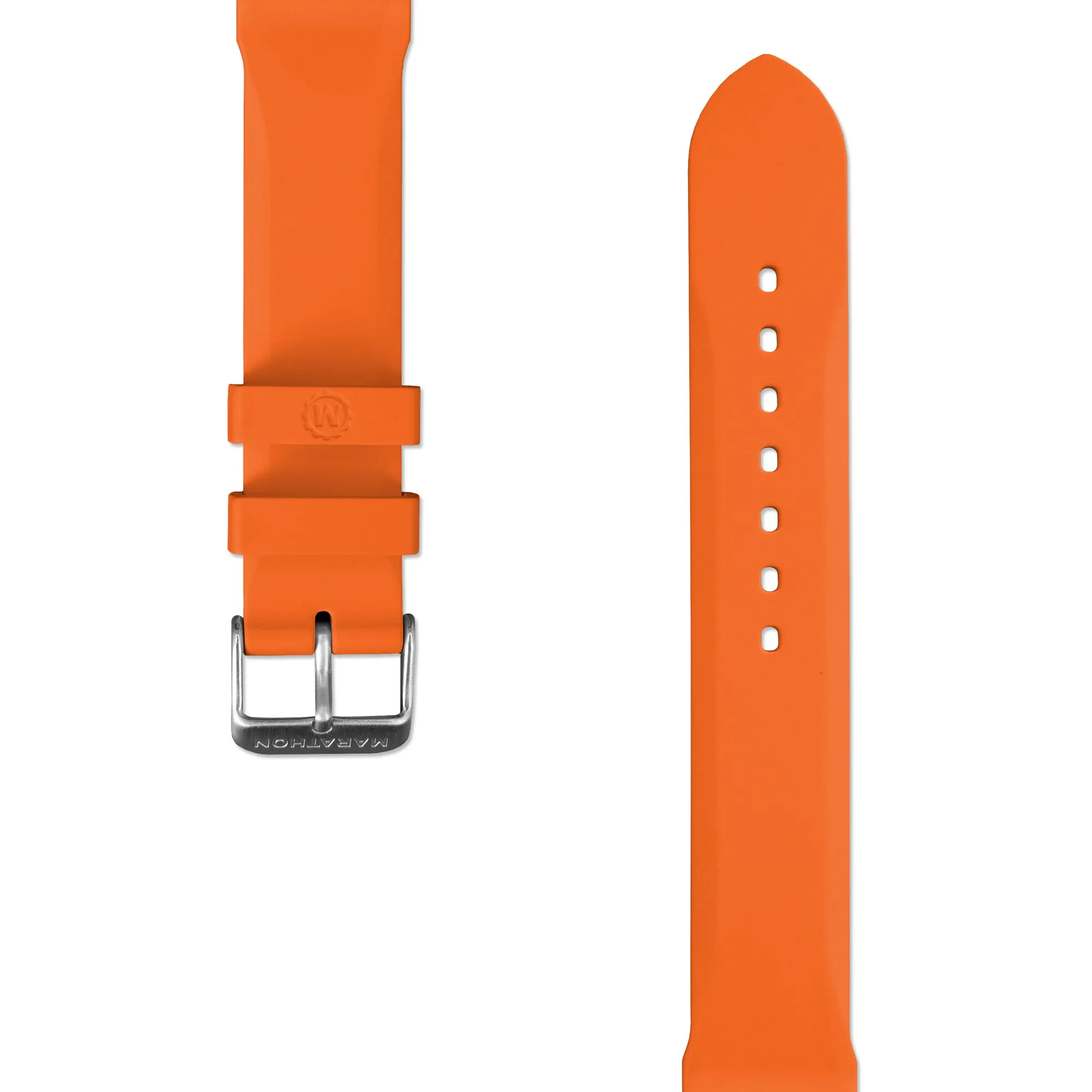 Two-Piece Rubber Dive Strap, Orange, 20mm sold by Marathon Watch product image thumbnail 4