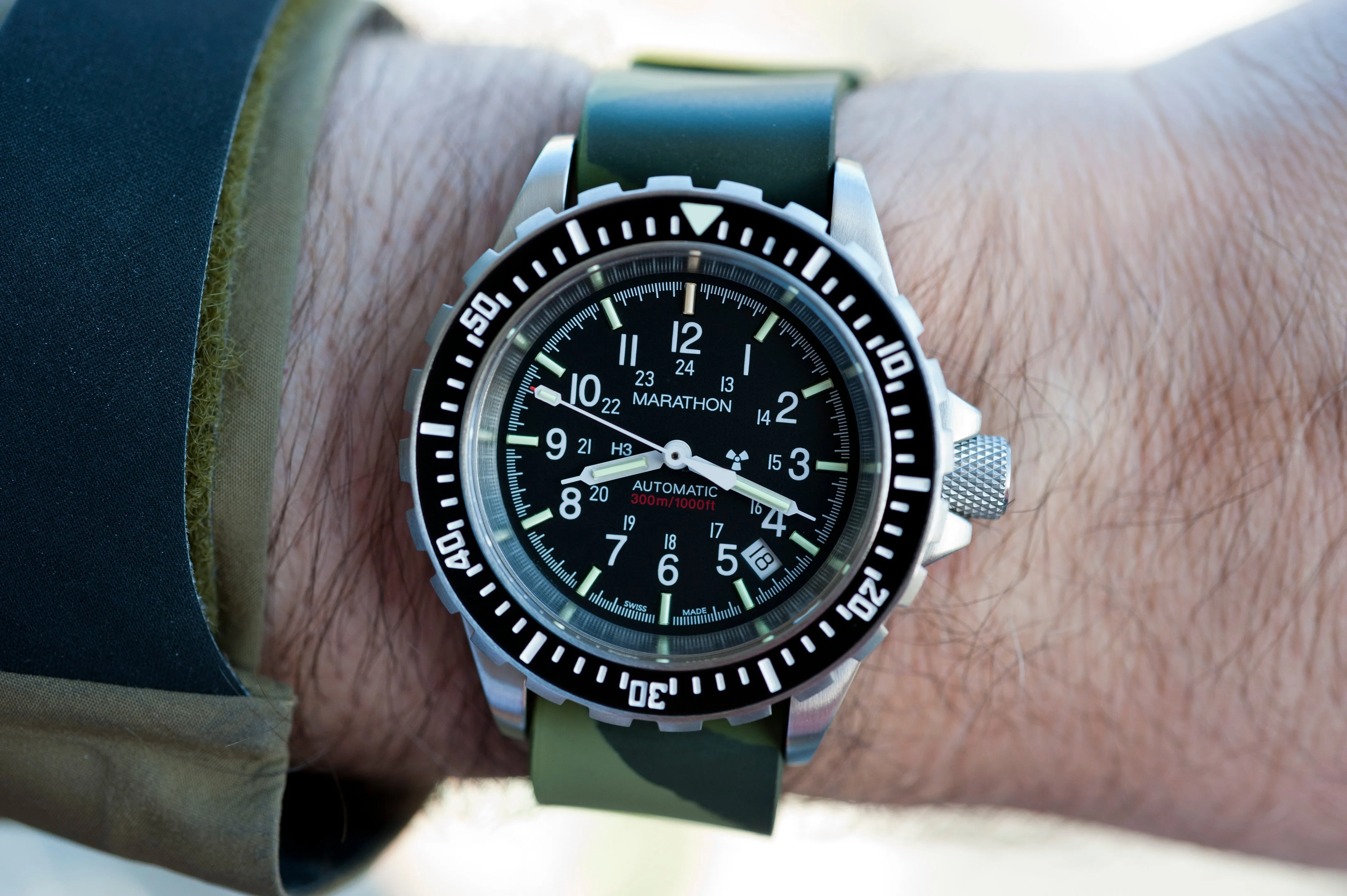 Single-Piece Rubber Strap, Green Camo, 20mm sold by Marathon Watch product image thumbnail 2