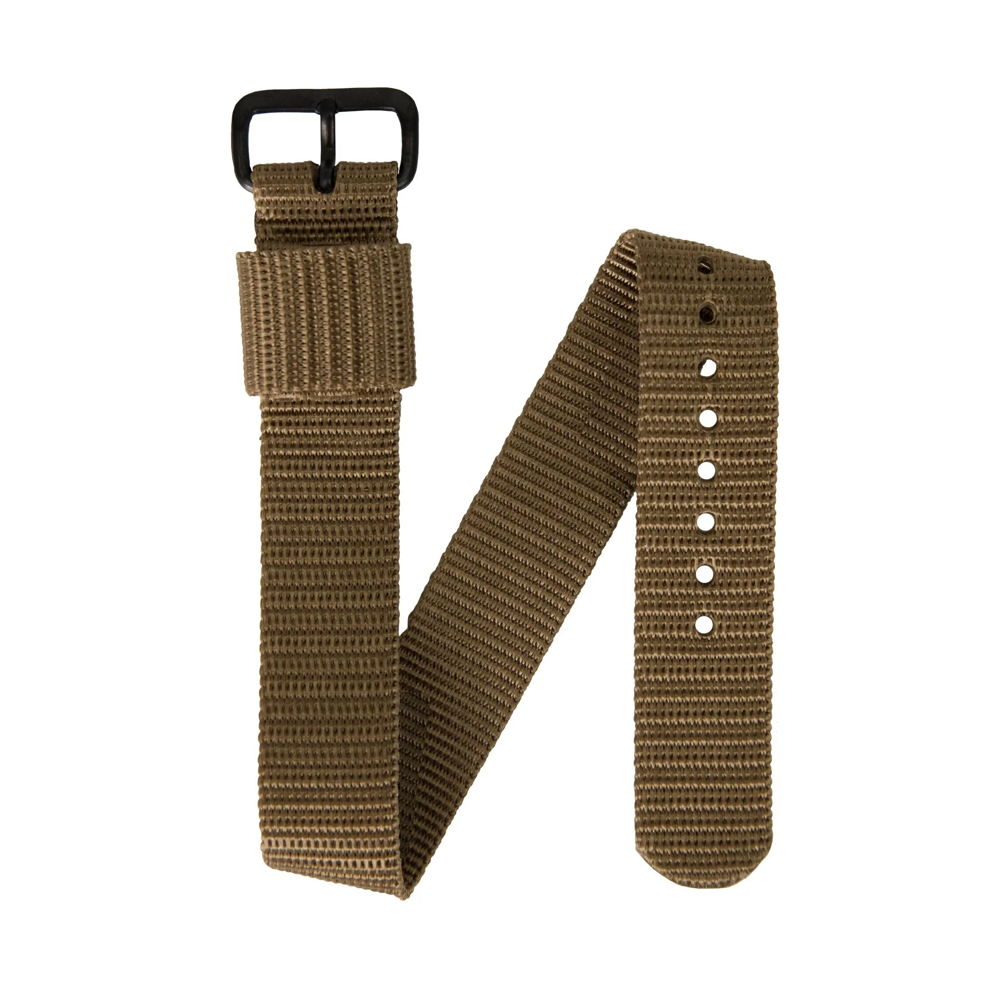Desert Tan Extra Long 16mm Ballistic Nylon Strap sold by Marathon Watch