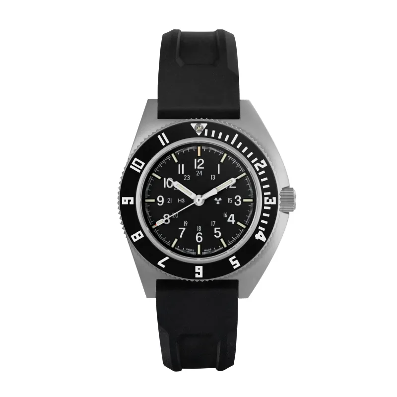 41mm Steel Navigator Automatic (SSNAV Auto) on 3-Piece Rubber Strap Kit sold by Marathon Watch