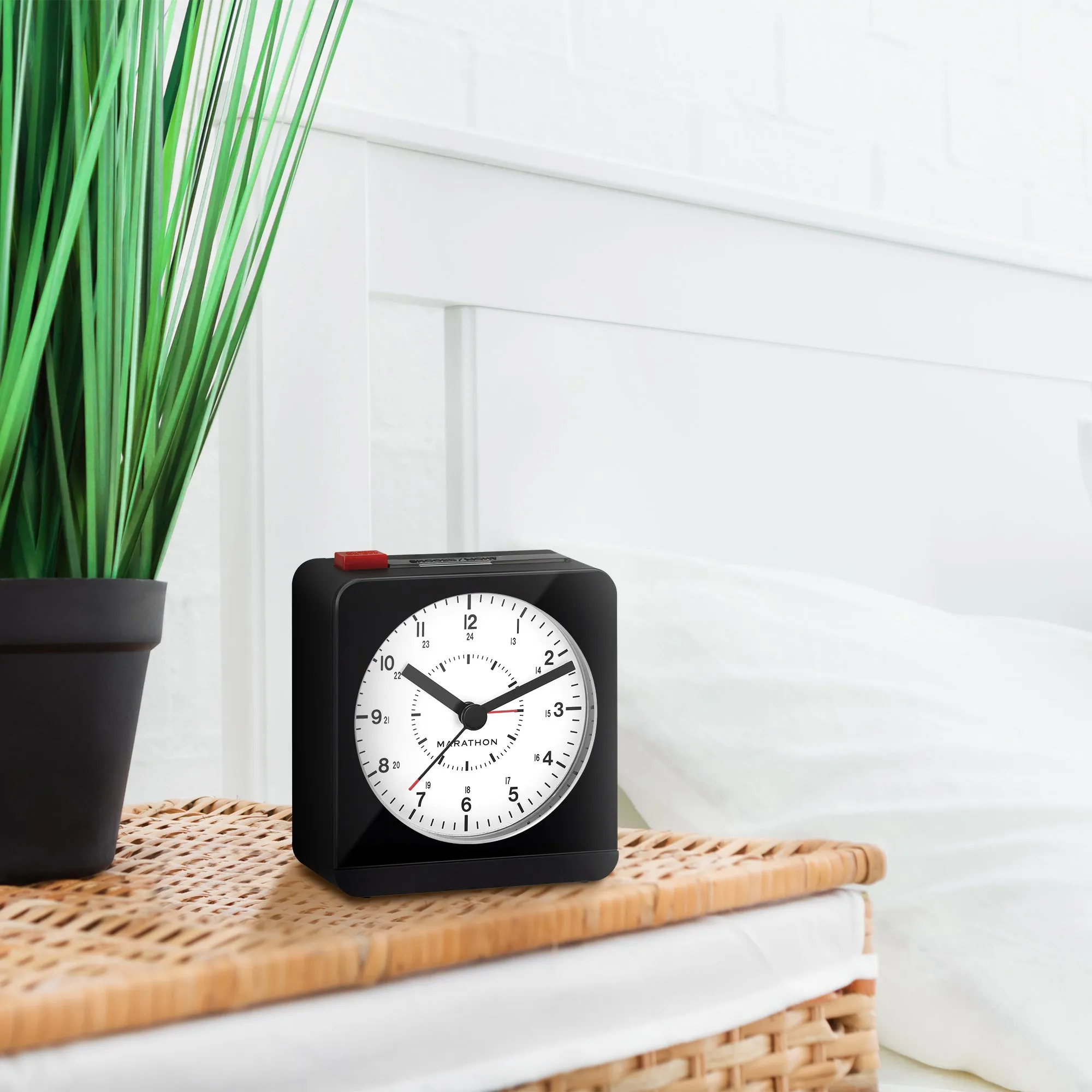Analog Desk Alarm Clock with Auto Backlight sold by Marathon Watch product image thumbnail 5