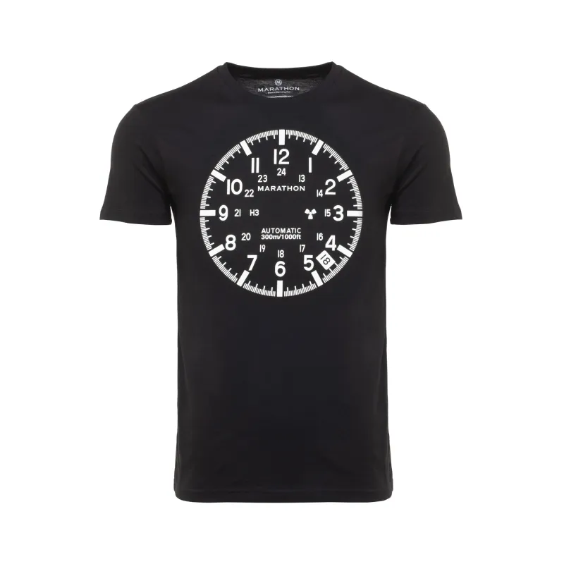 Slim Fit Classic Black Glow Print Marathon Watch GSAR T-Shirt sold by Marathon Watch