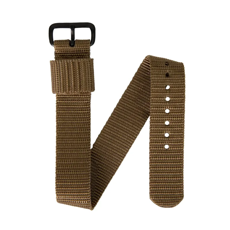 Desert Tan Extra Long 20mm Ballistic Nylon Strap made by Marathon Watch