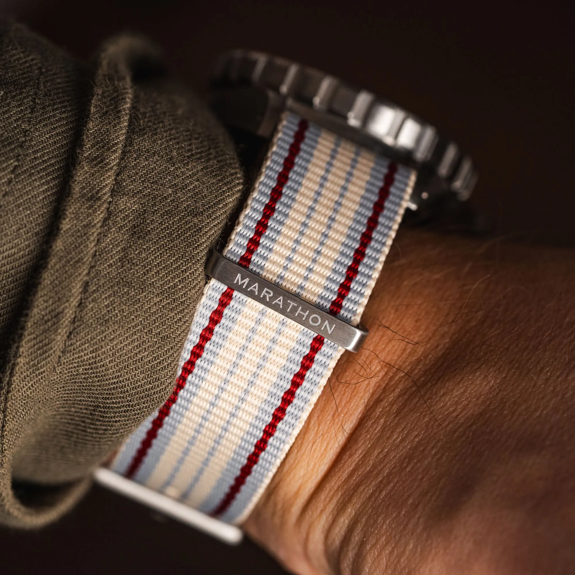 18MM DEFSTAN Strap Brushed Steel Hardware sold by Marathon Watch product image thumbnail 4