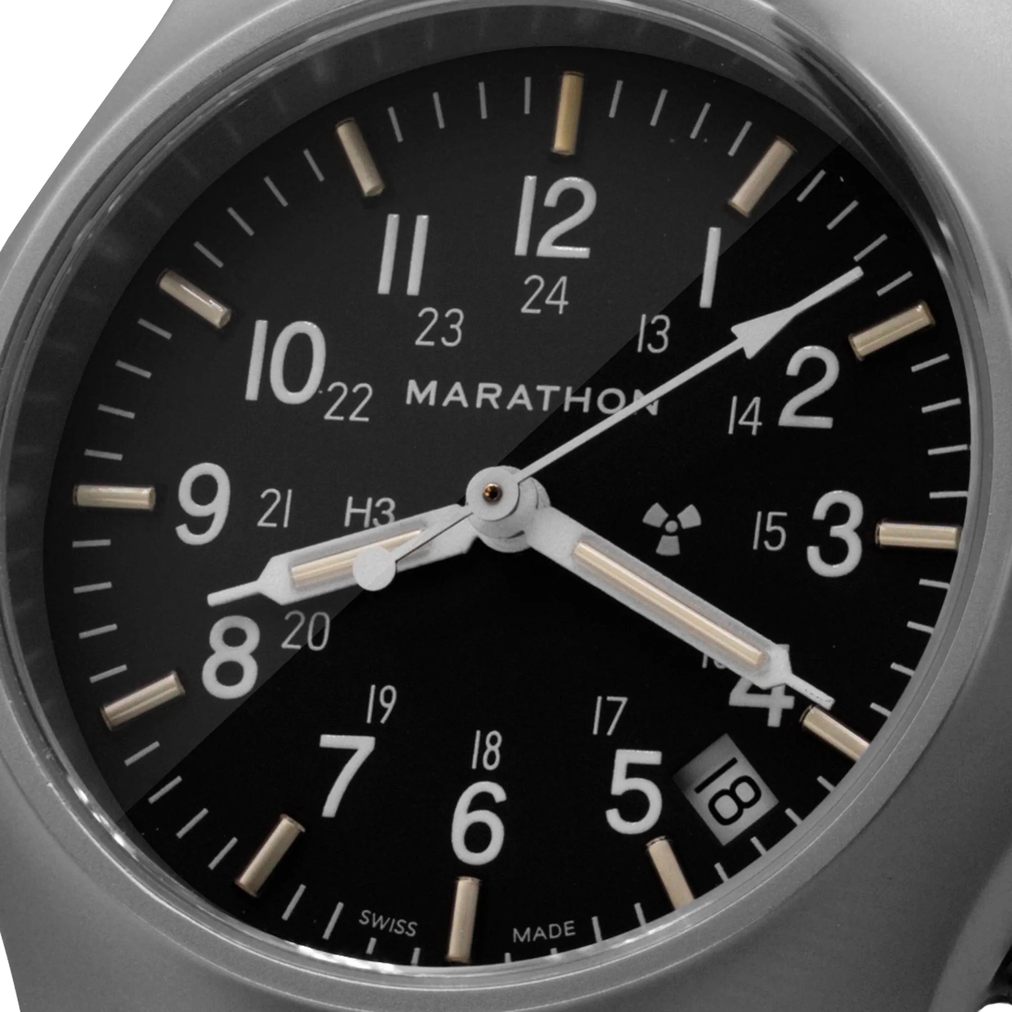 36mm Officer's Quartz w/ Date (GPQ-D) on Nylon DEFSTAN sold by Marathon Watch product image thumbnail 3