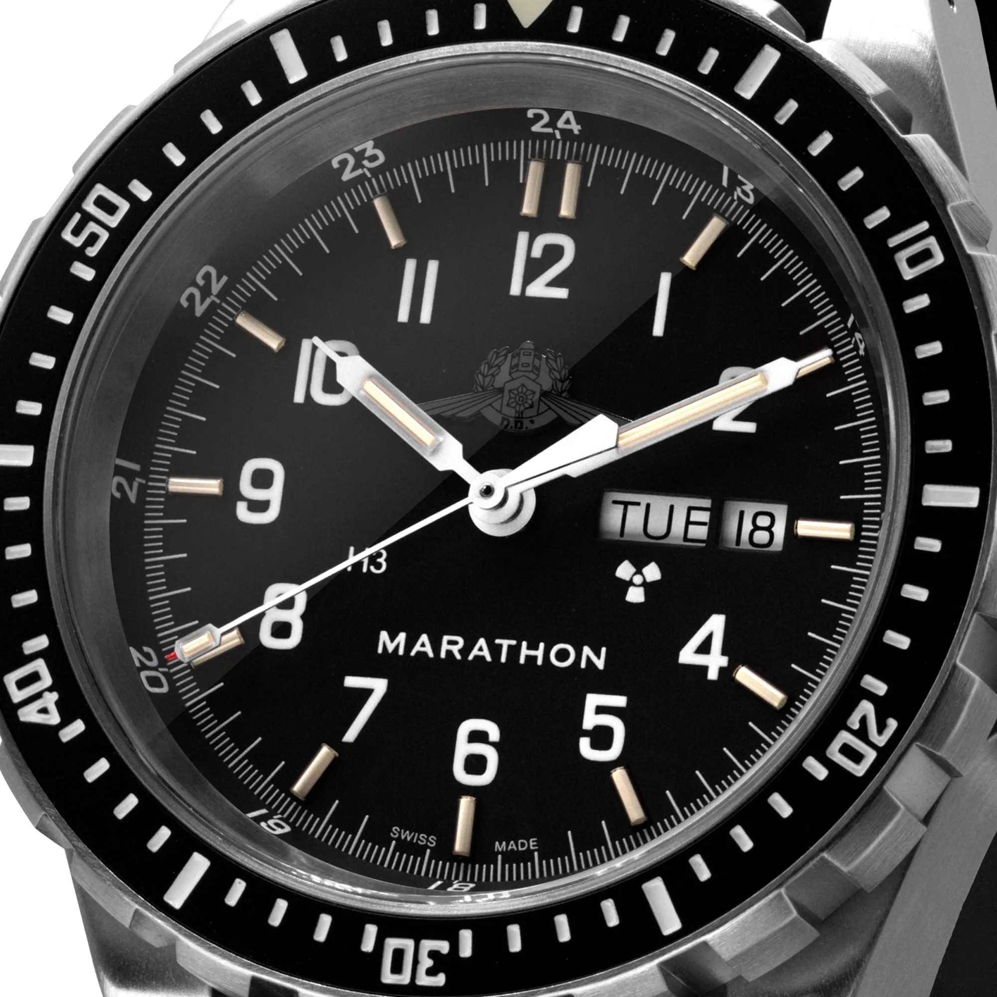 46mm Official YAMAM™ Jumbo Day/Date Automatic (JDD) with Stainless Steel Bracelet sold by Marathon Watch product image thumbnail 5