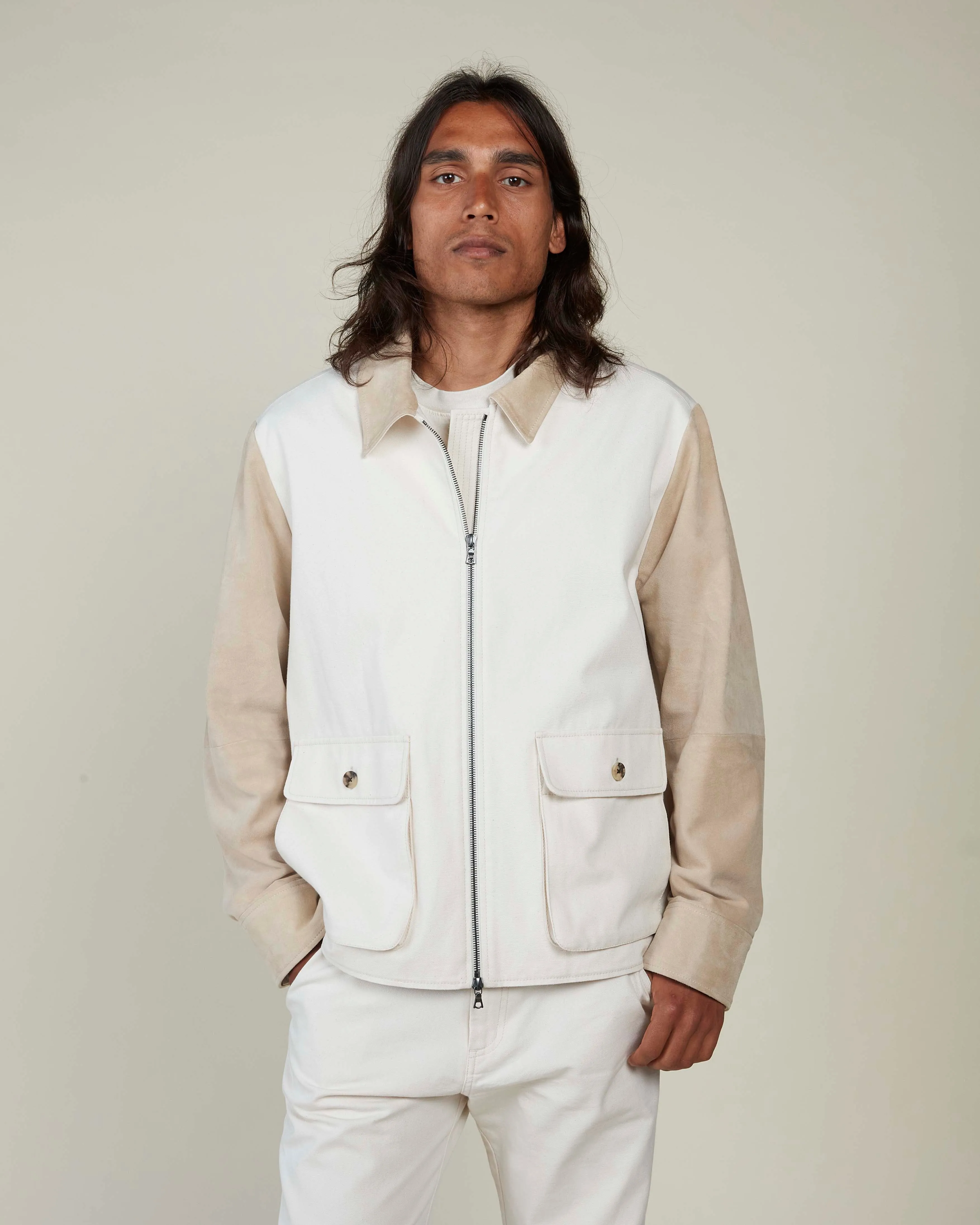 Roxbury Jacket in canvas and suede sold by Mark the Tailor product image thumbnail 3