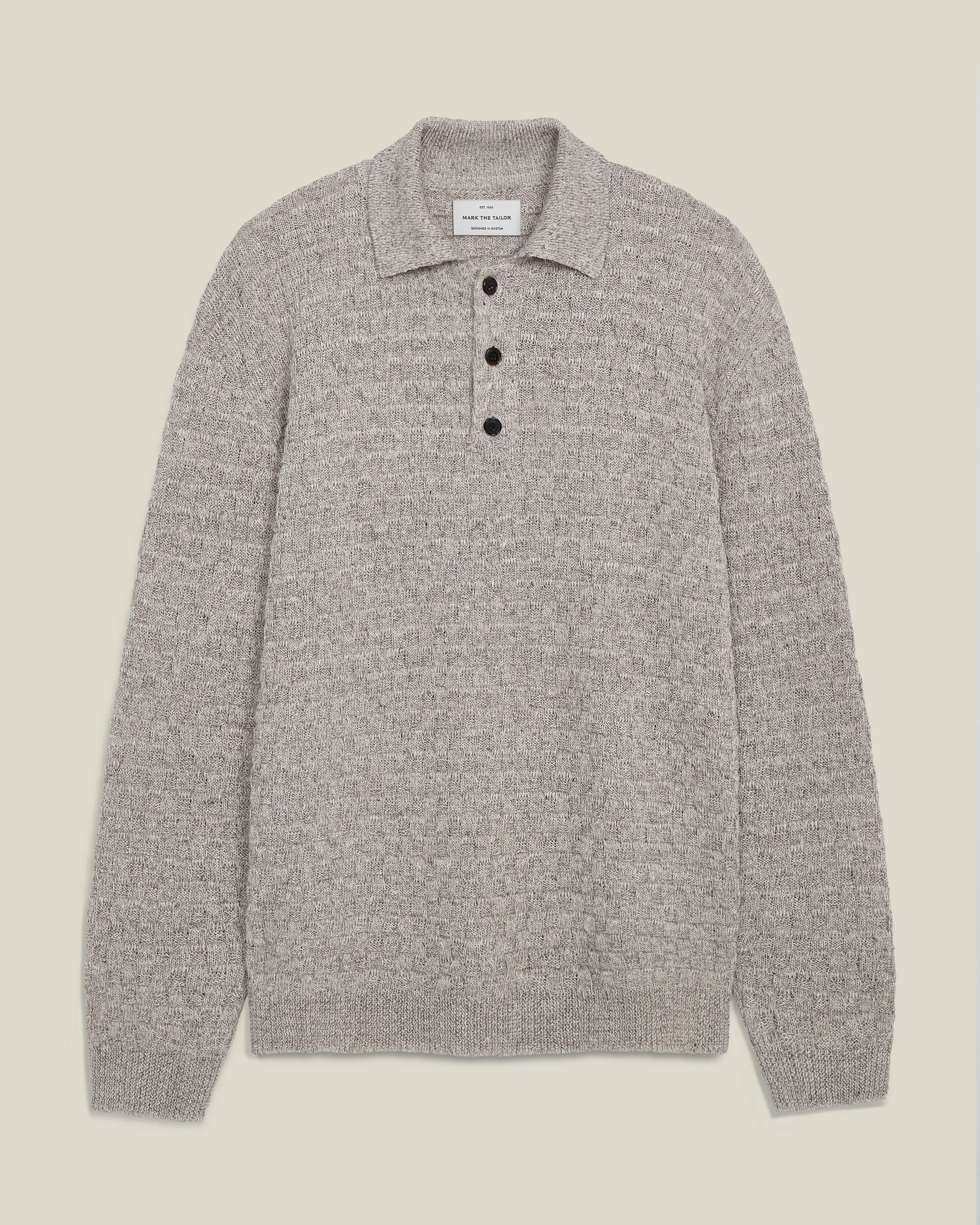 Seymour Sweater in linen and merino wool sold by Mark the Tailor product image thumbnail 5