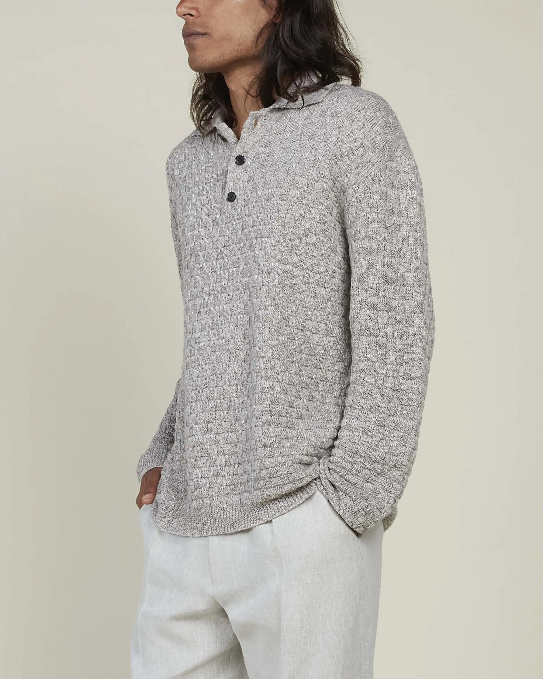 Seymour Sweater in linen and merino wool sold by Mark the Tailor product image thumbnail 2
