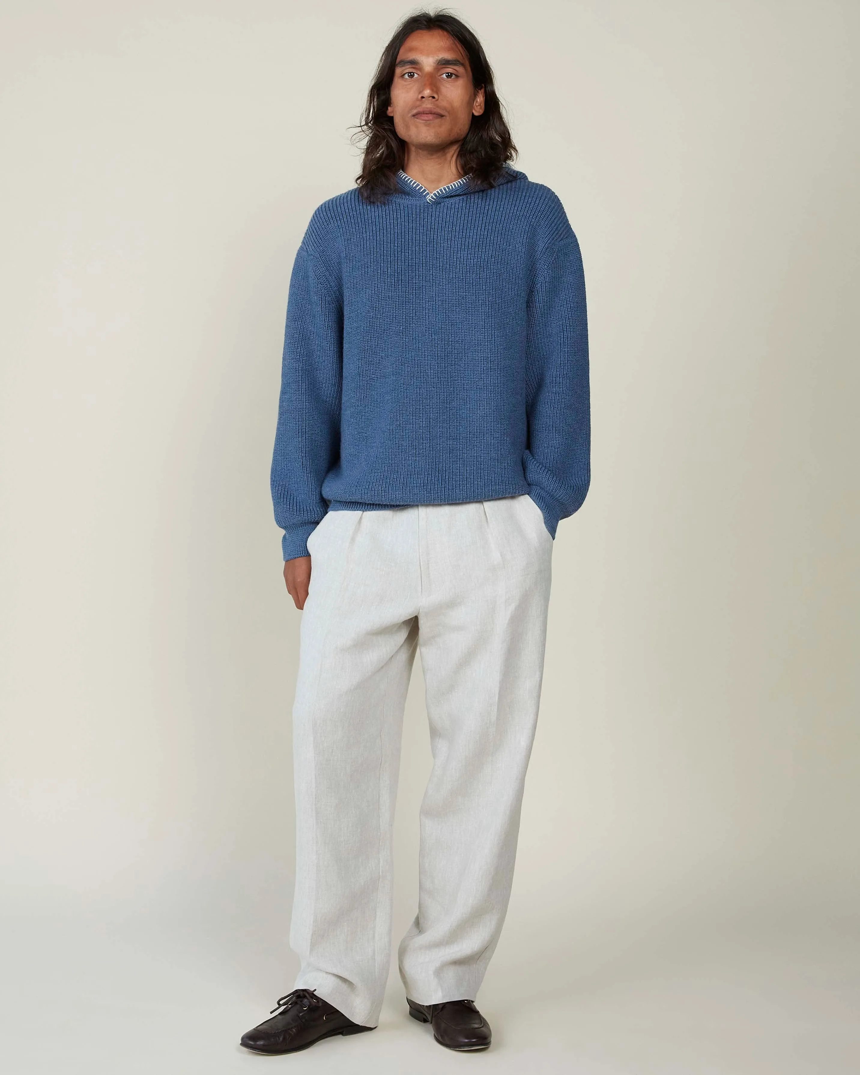 Knit Barber Hoodie in merino wool sold by Mark the Tailor product image thumbnail 3